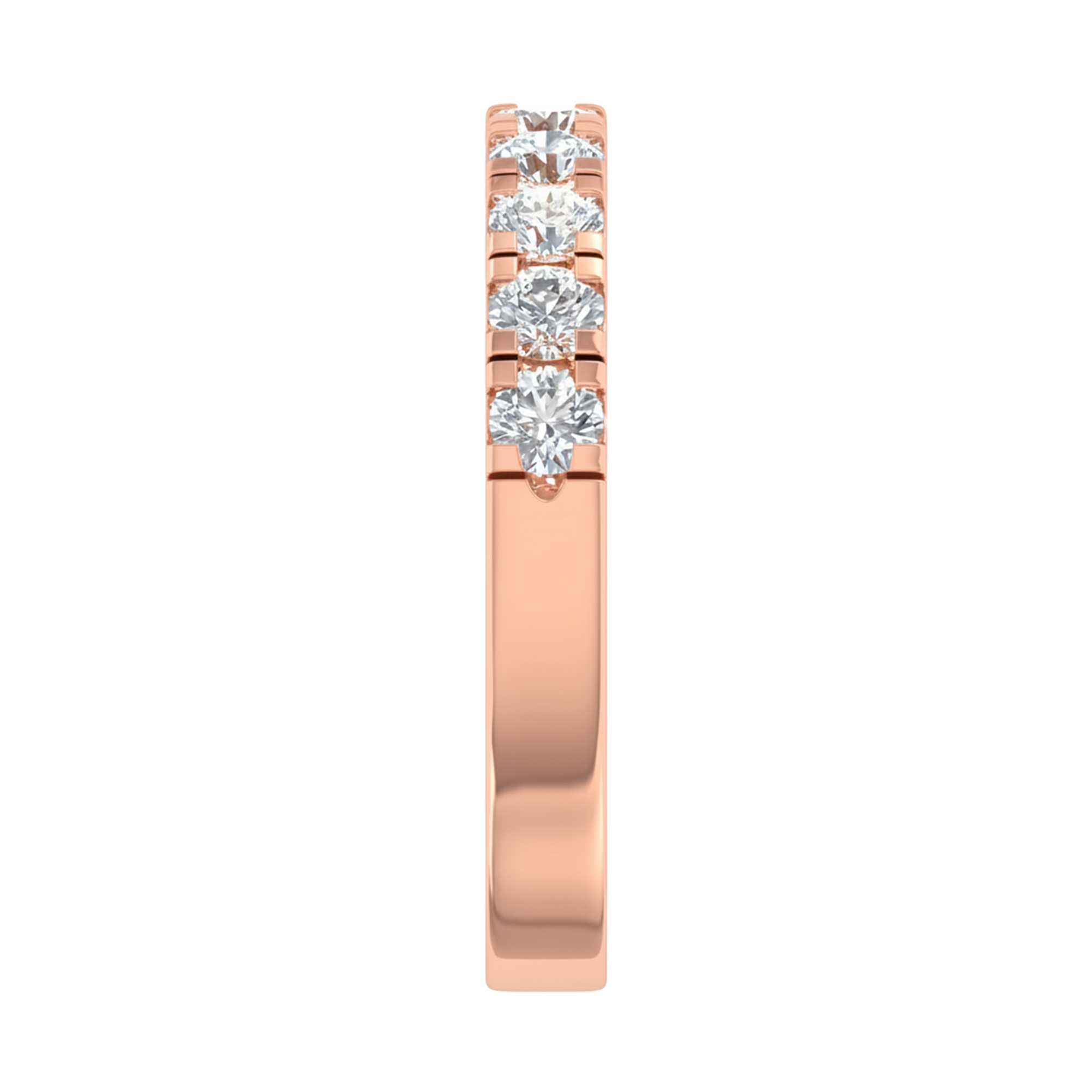 Rond half‑eternity ring 0.73 tot 0.78 karaat pavé‑zetting