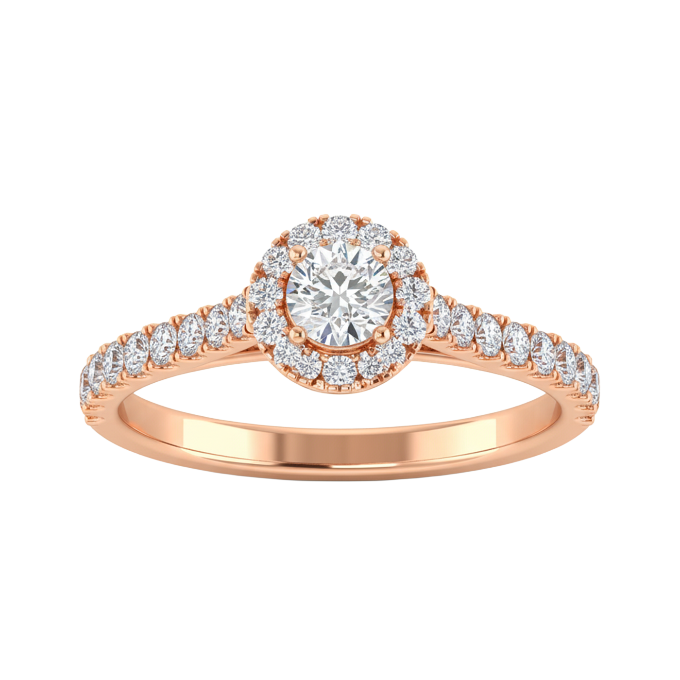 Jackie Halo Ring Rund 0,95 bis 3,65 Karat