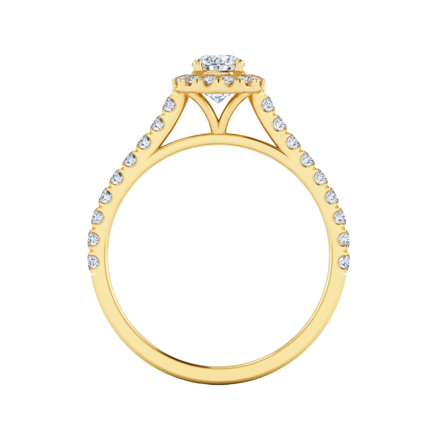 Jackie Halo Ring Rund 0,95 bis 3,65 Karat