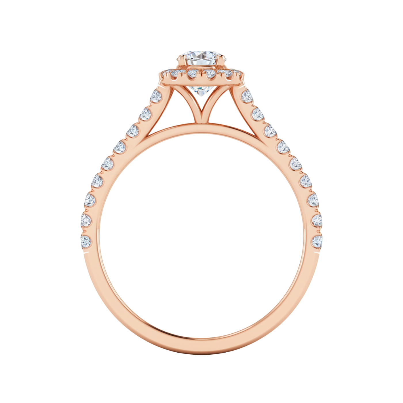 Jackie Halo Ring Rund 0,95 bis 3,65 Karat