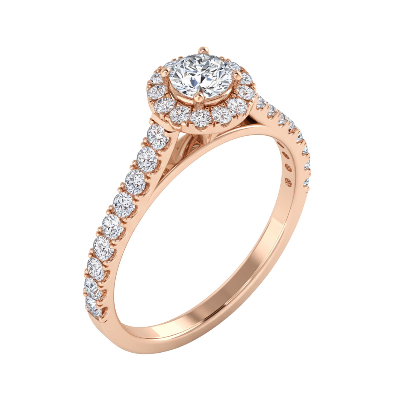 Jackie Halo Ring Rund 0,95 bis 3,65 Karat