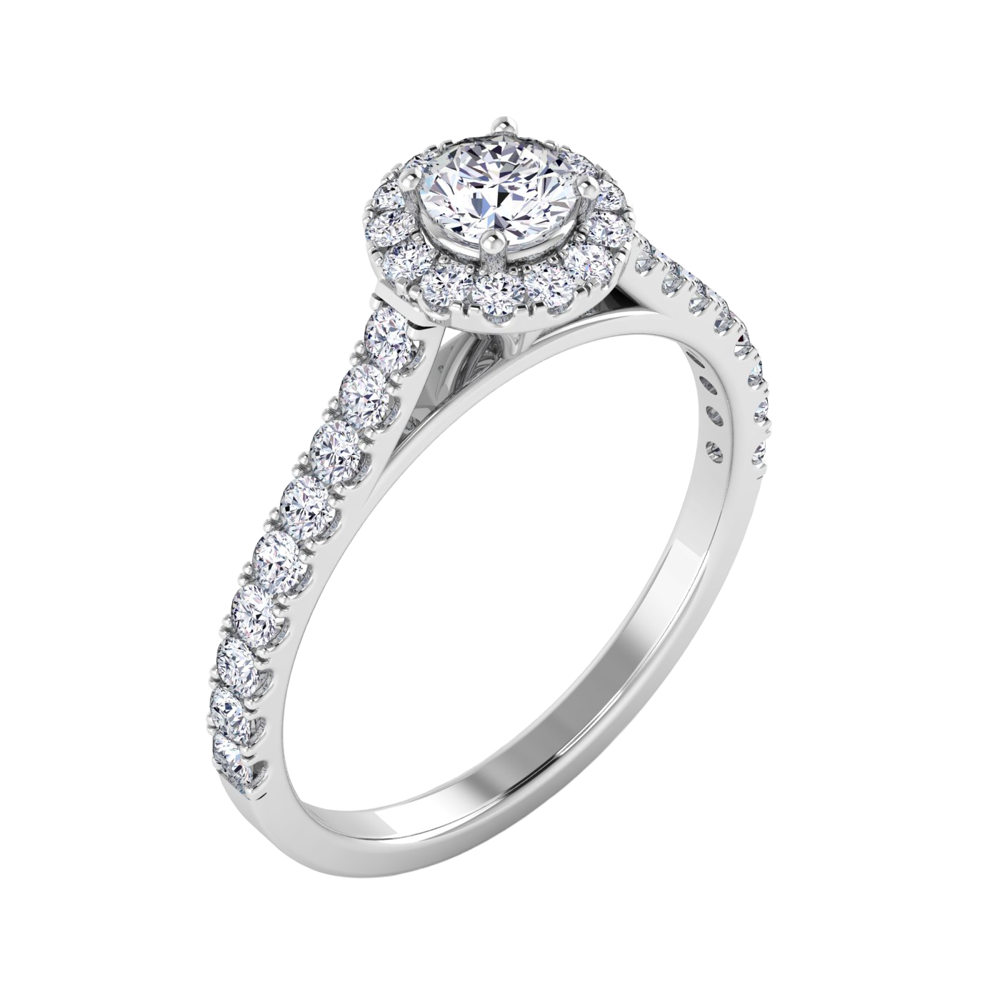 Jackie Halo Ring Rund 0,95 bis 3,65 Karat