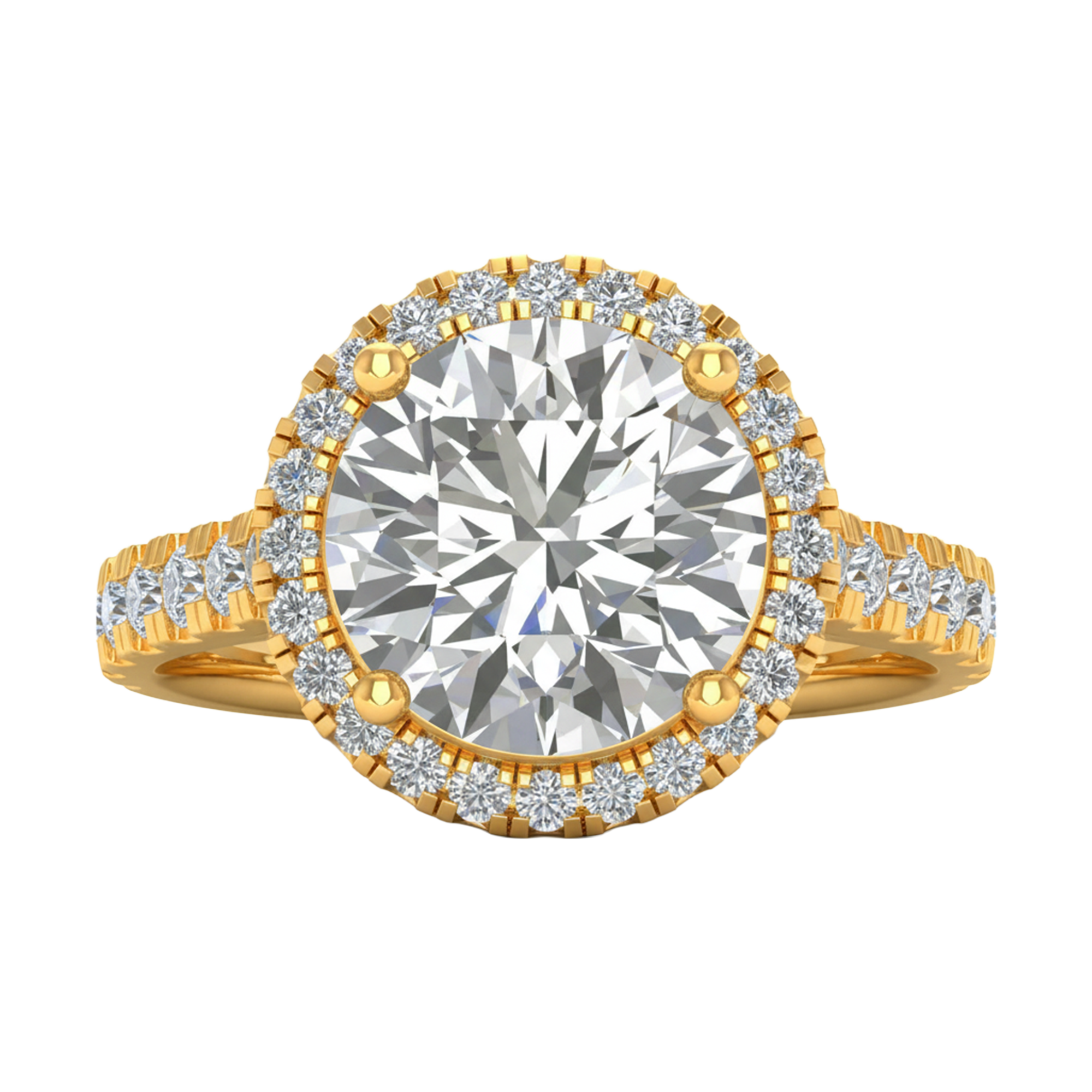 Jackie Halo Ring Rund 0,95 bis 3,65 Karat