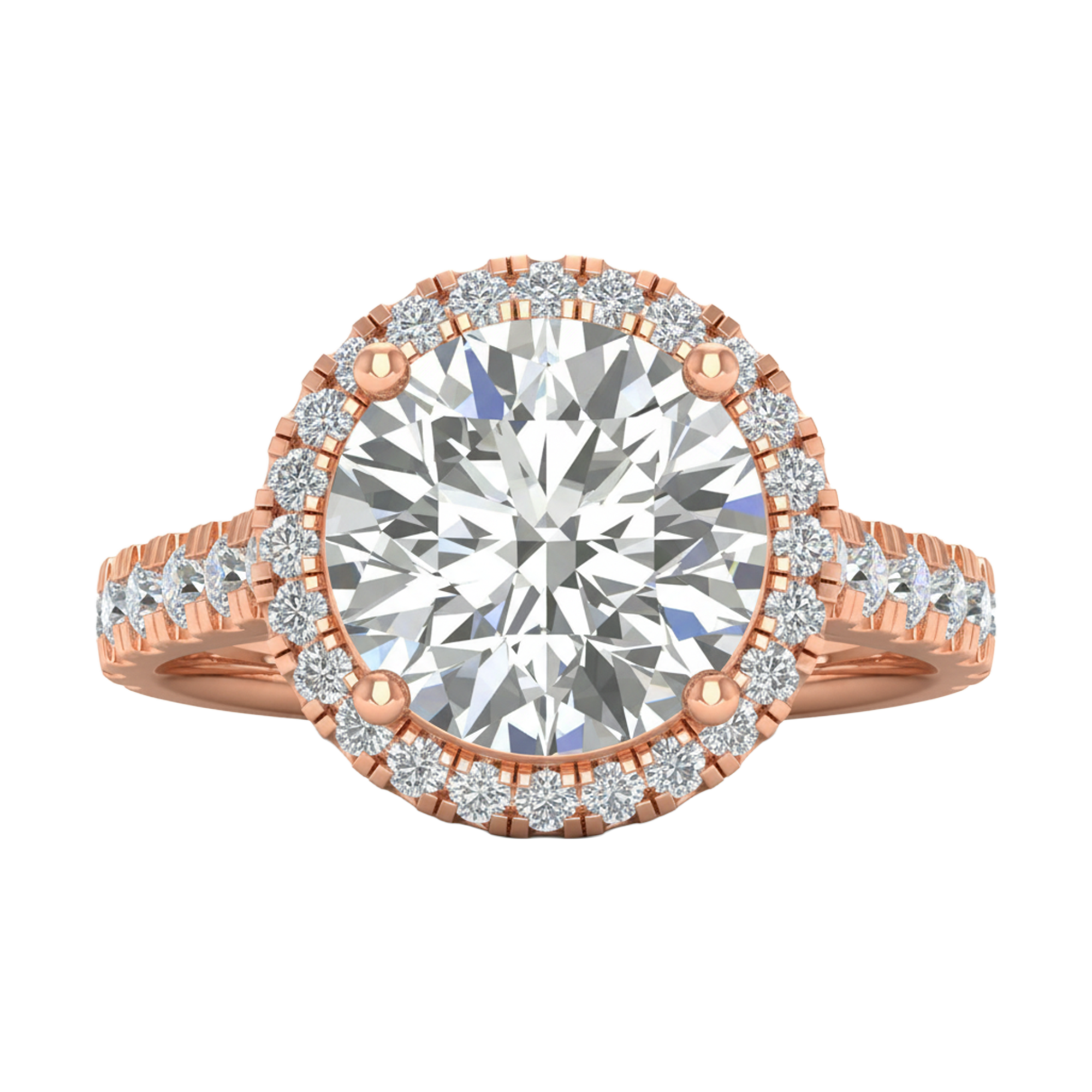Jackie Halo Ring Rund 0,95 bis 3,65 Karat
