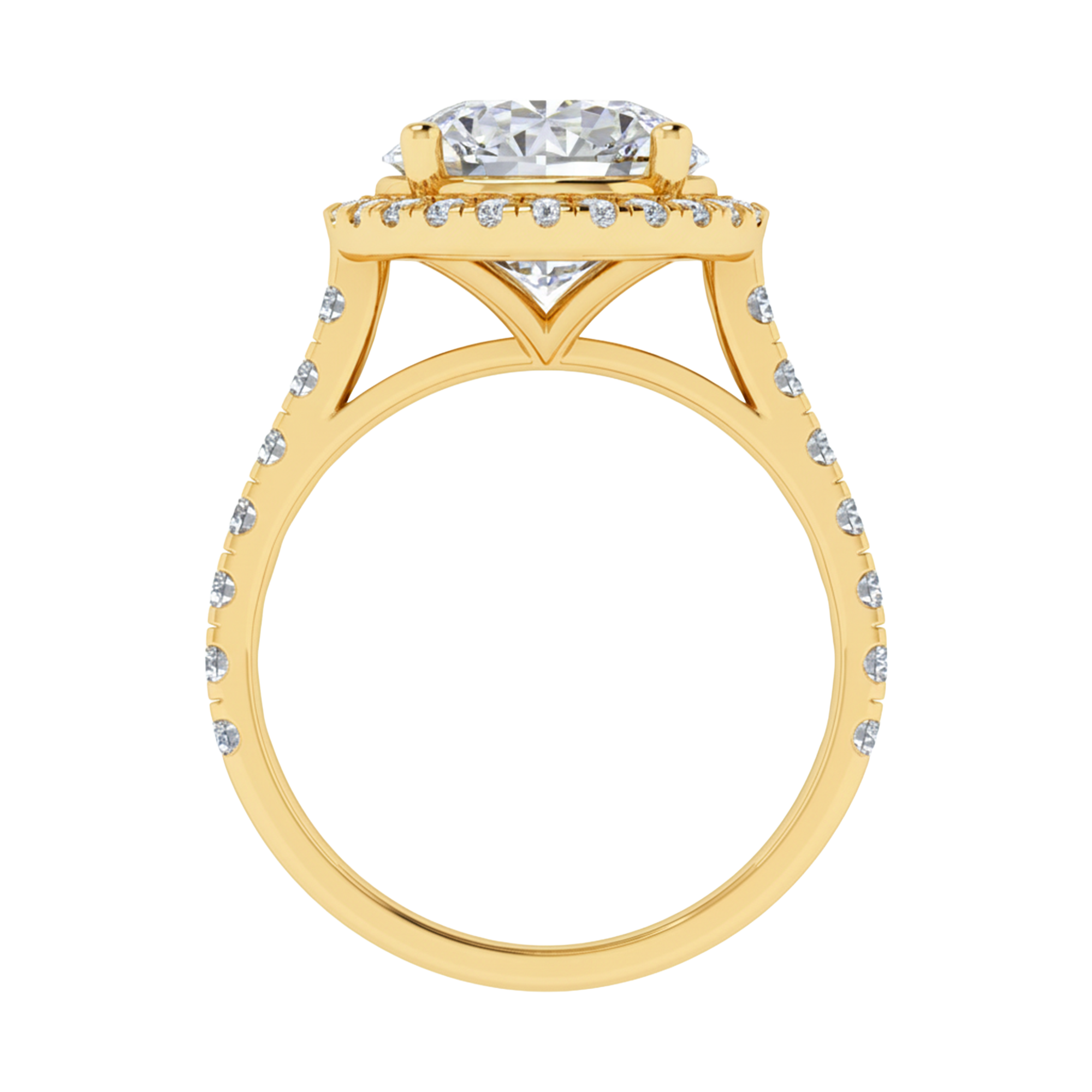 Jackie Halo Ring Rund 0,95 bis 3,65 Karat