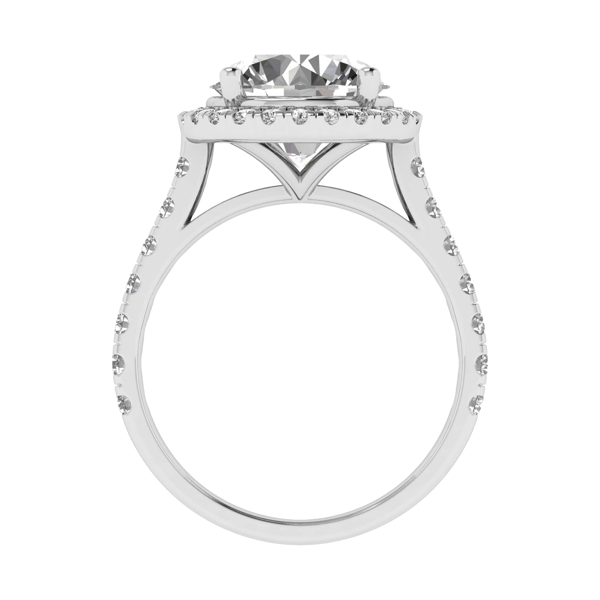 Jackie Halo Ring Rund 0,95 bis 3,65 Karat