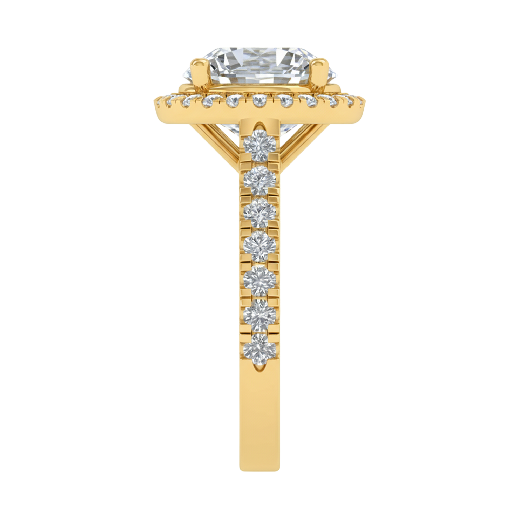 Jackie Halo Ring Rund 0,95 bis 3,65 Karat