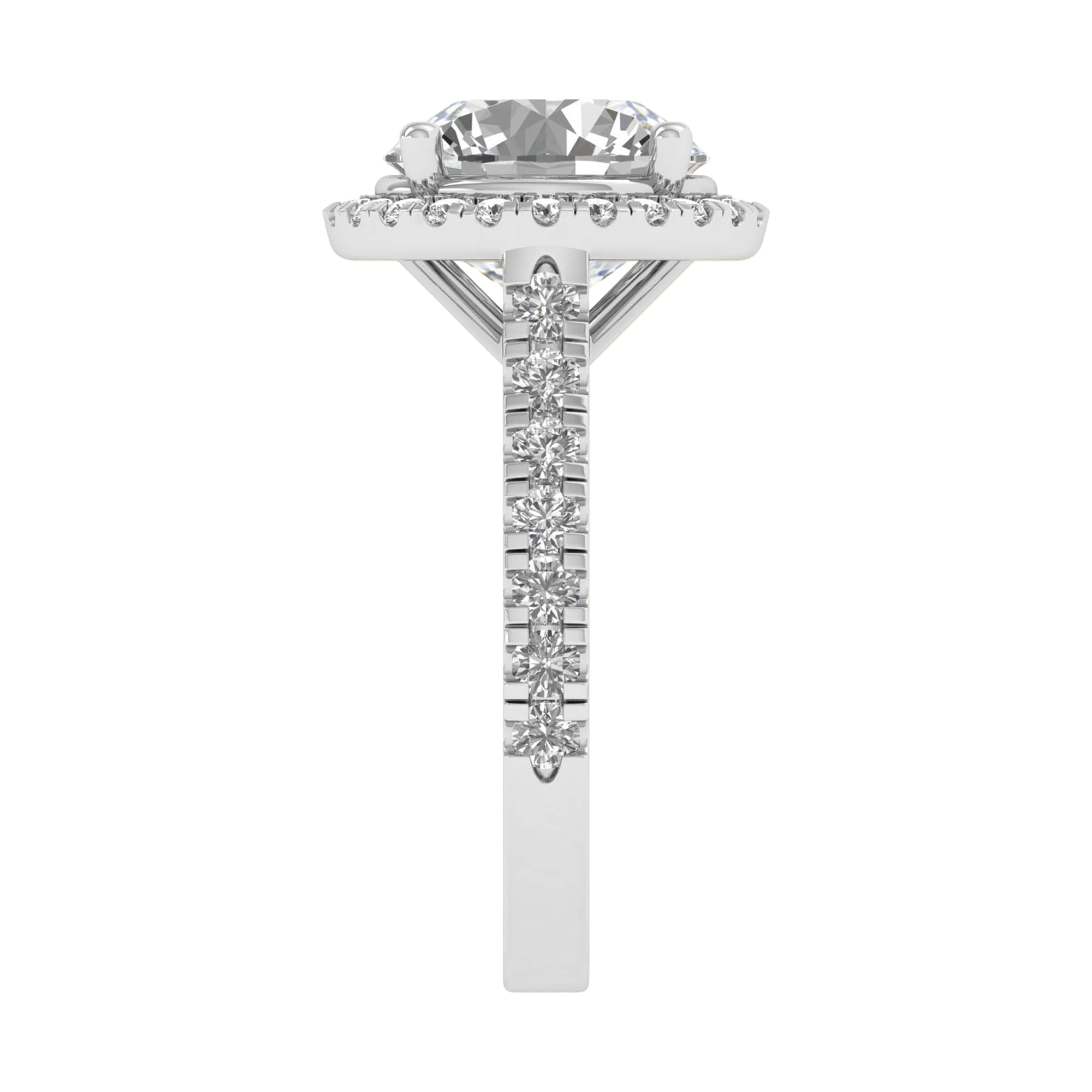 Jackie Halo Ring Rund 0,95 bis 3,65 Karat