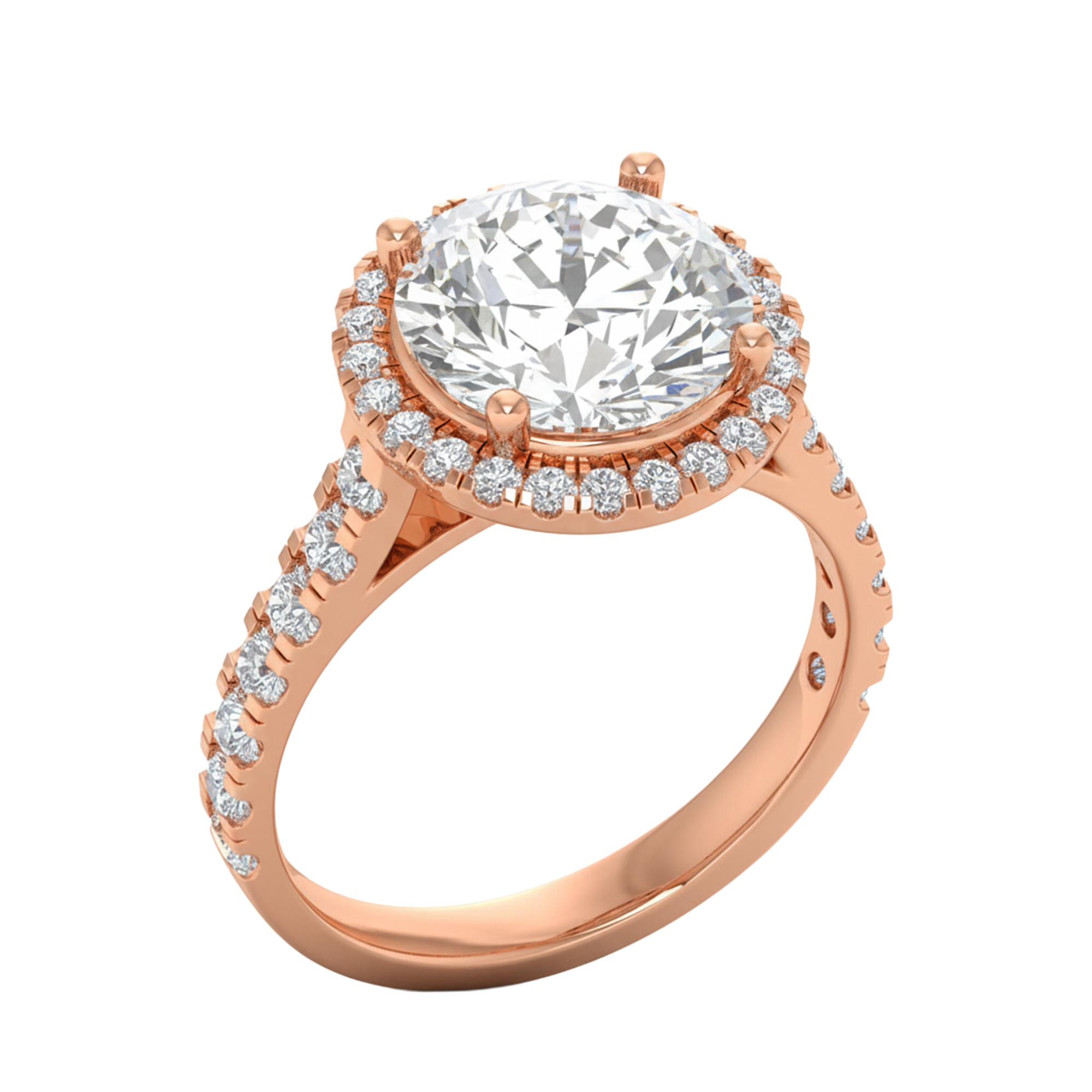 Jackie Halo Ring Rund 0,95 bis 3,65 Karat