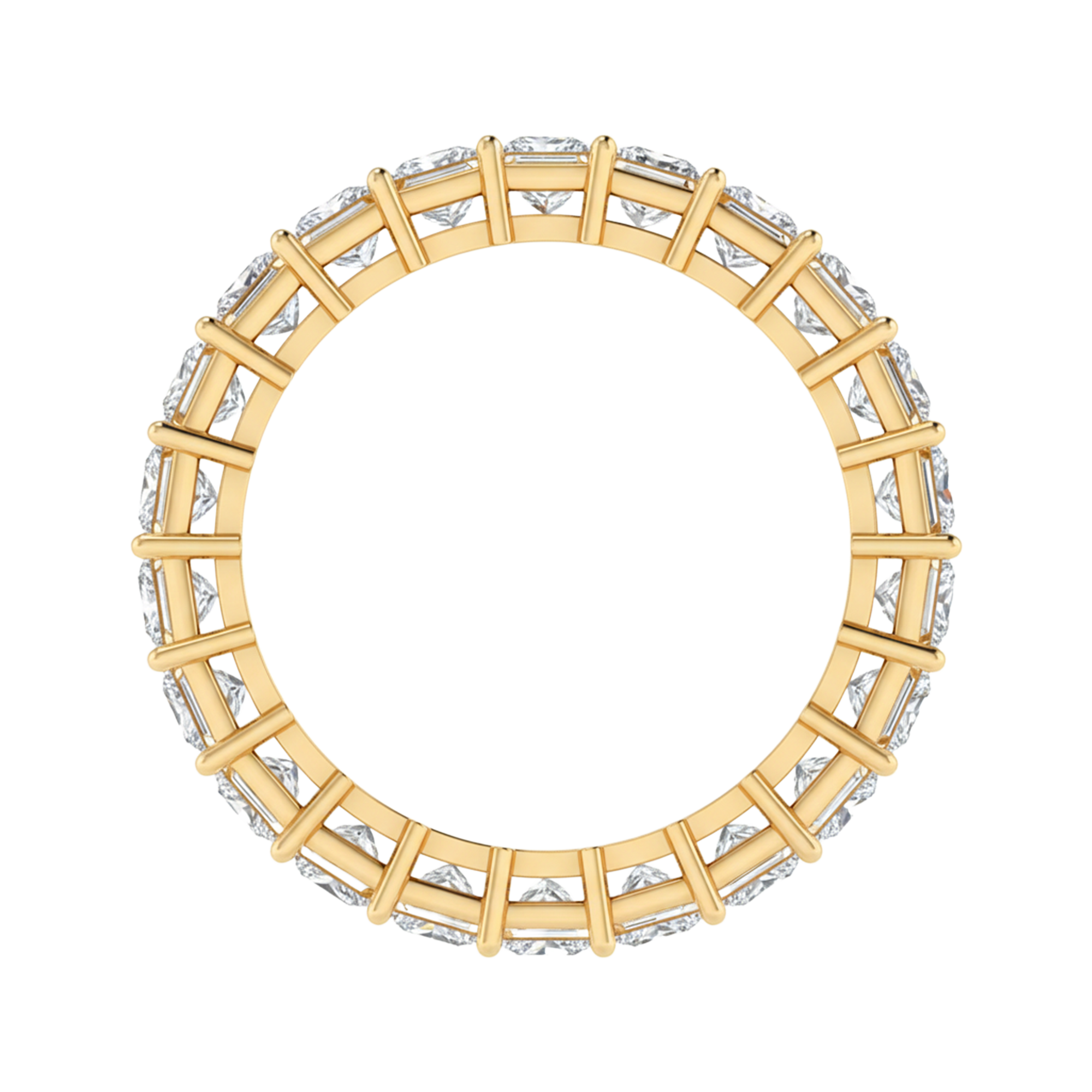 Princess eternity ring 3.73 karaat volledig rondom gezet