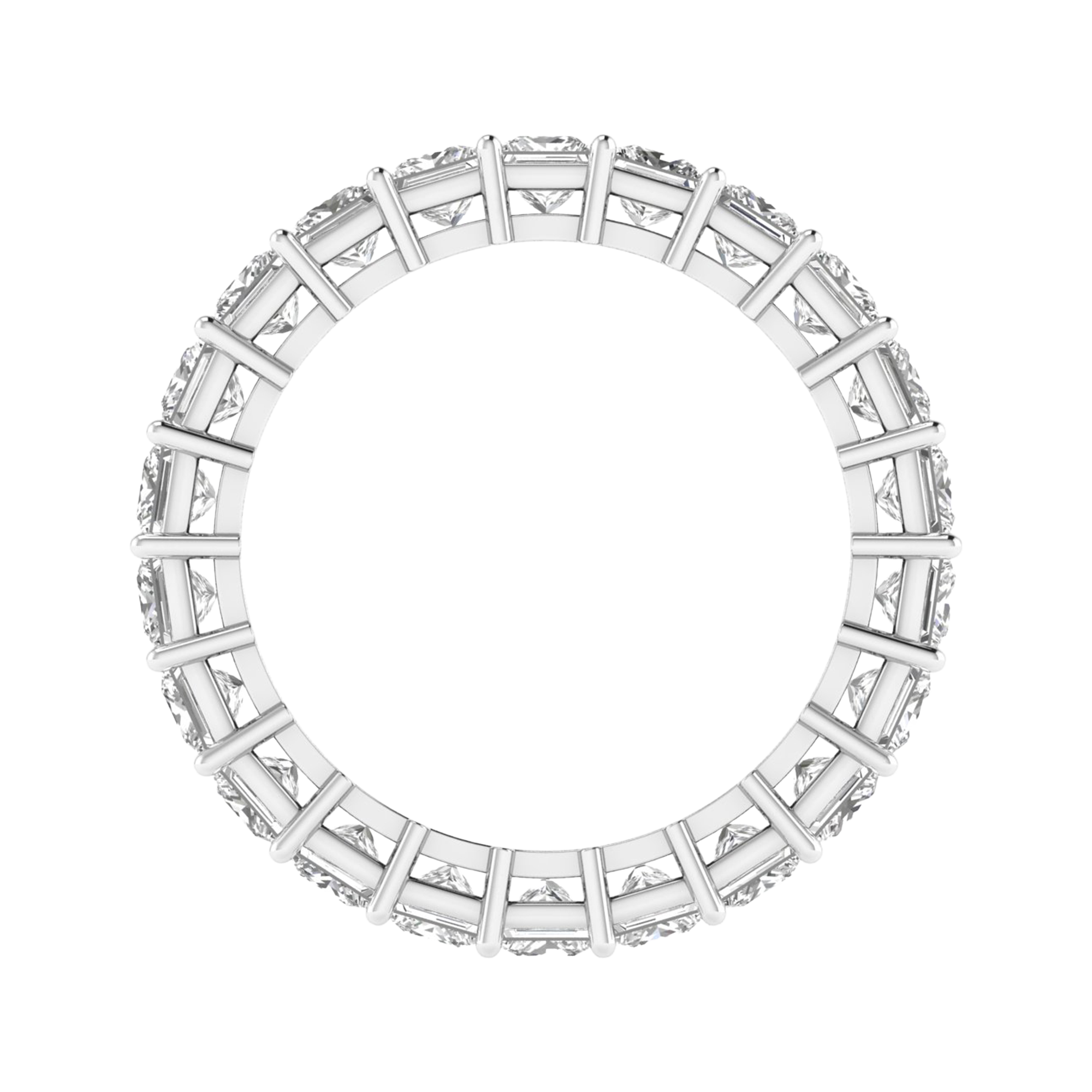 Princess eternity ring 3.73 karaat volledig rondom gezet