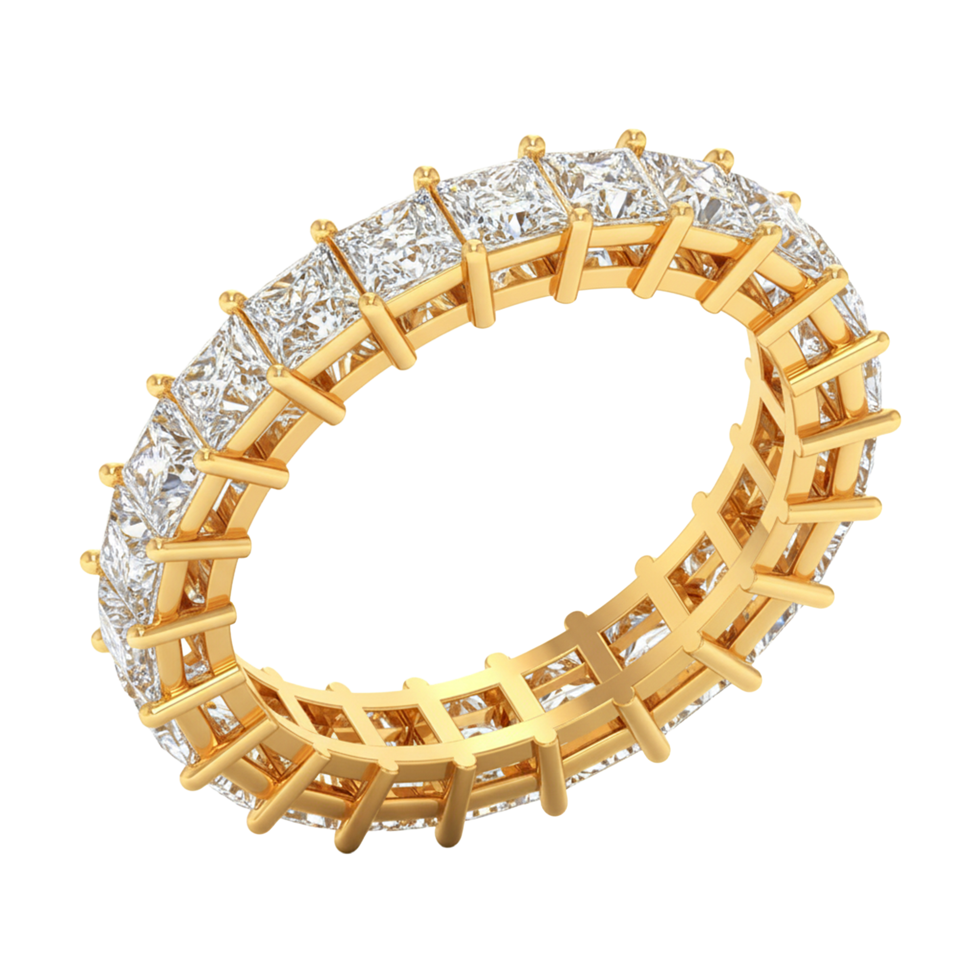 Princess eternity ring 3.73 karaat volledig rondom gezet