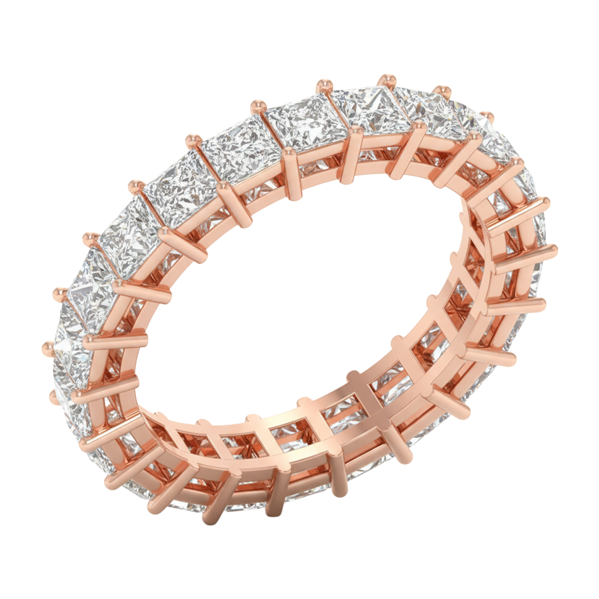 Princess eternity ring 3.73 karaat volledig rondom gezet
