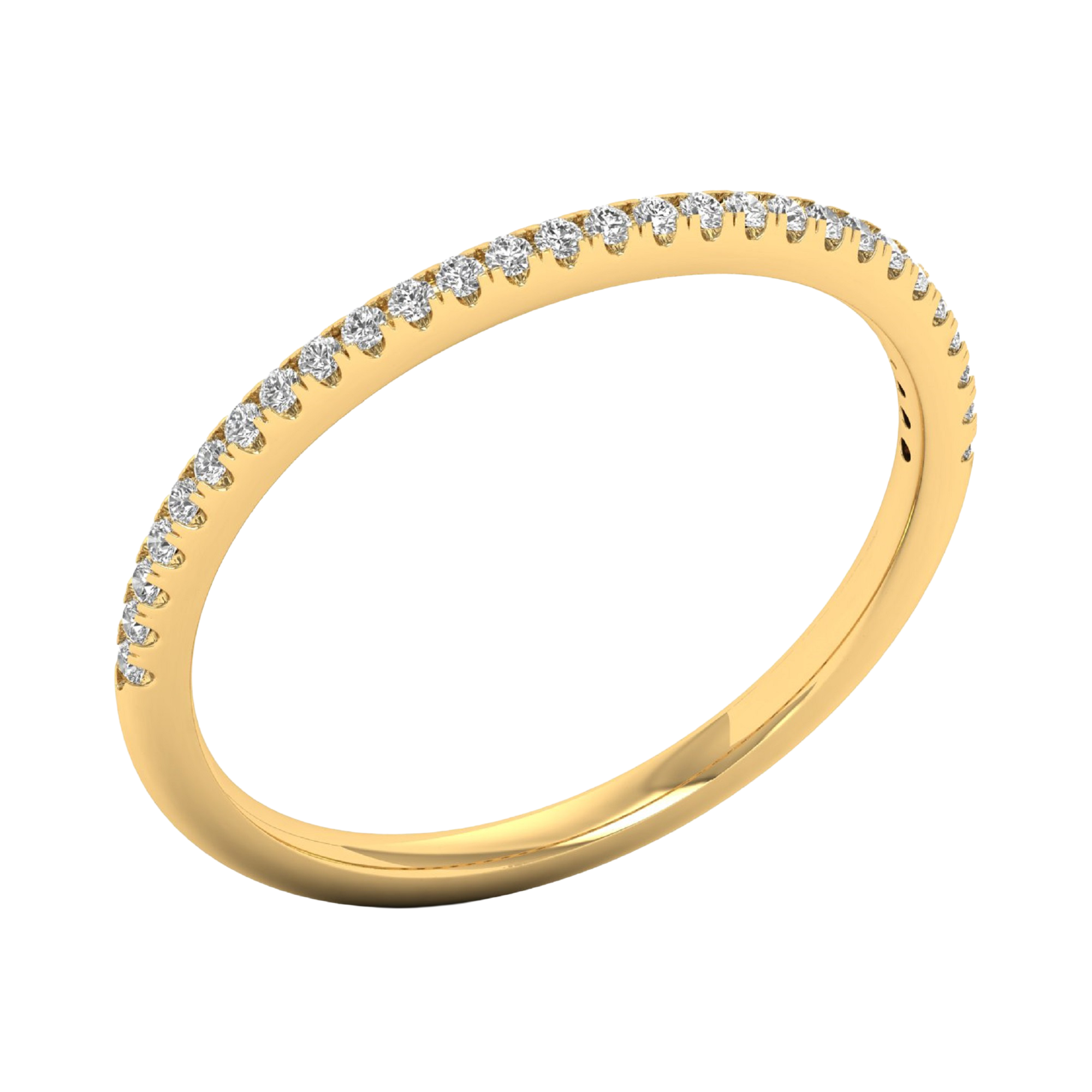 Aanschuifring met pavé diamanten 0.17 karaat