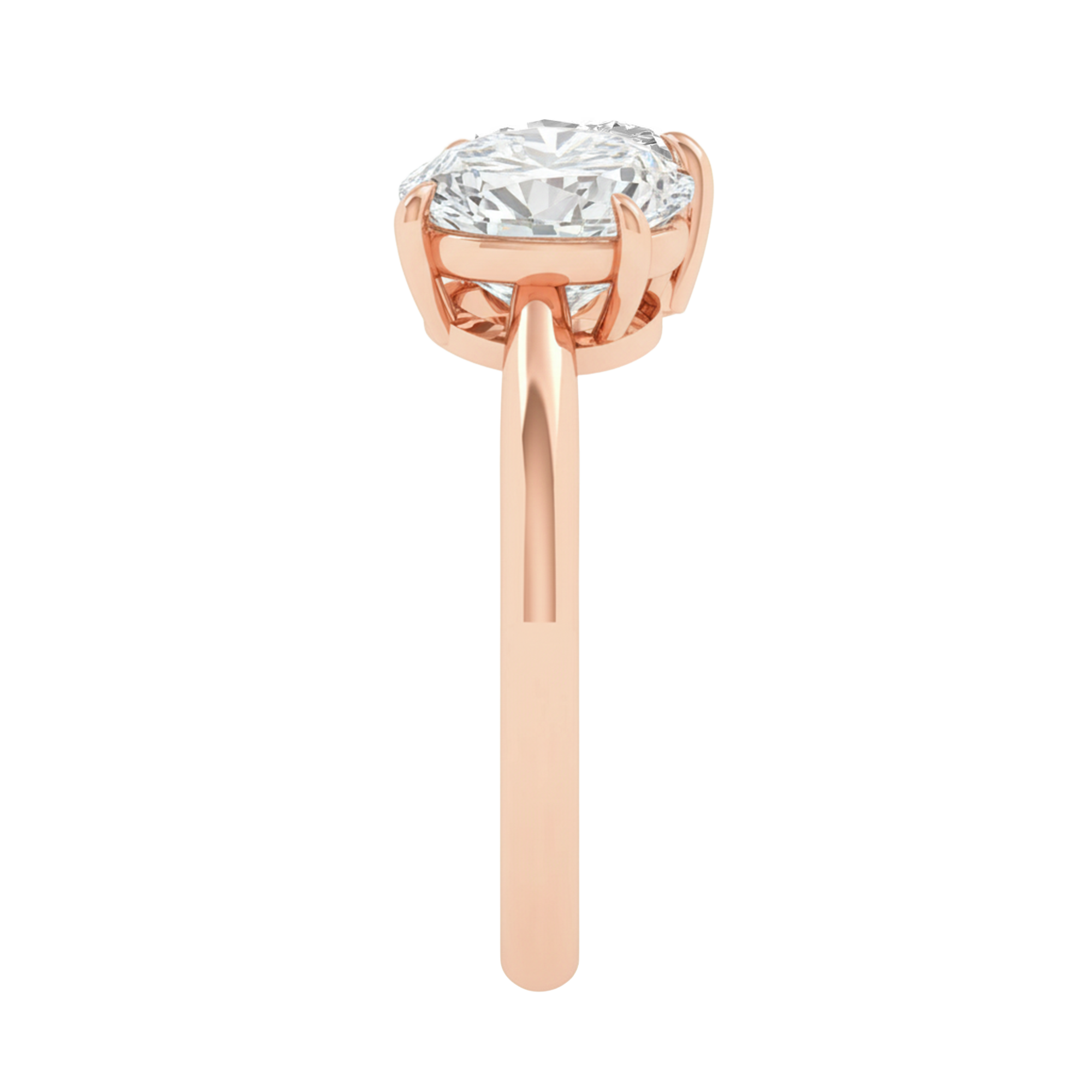 Toi‑et‑moi ring met hart en ovale diamant 2,03 karaat