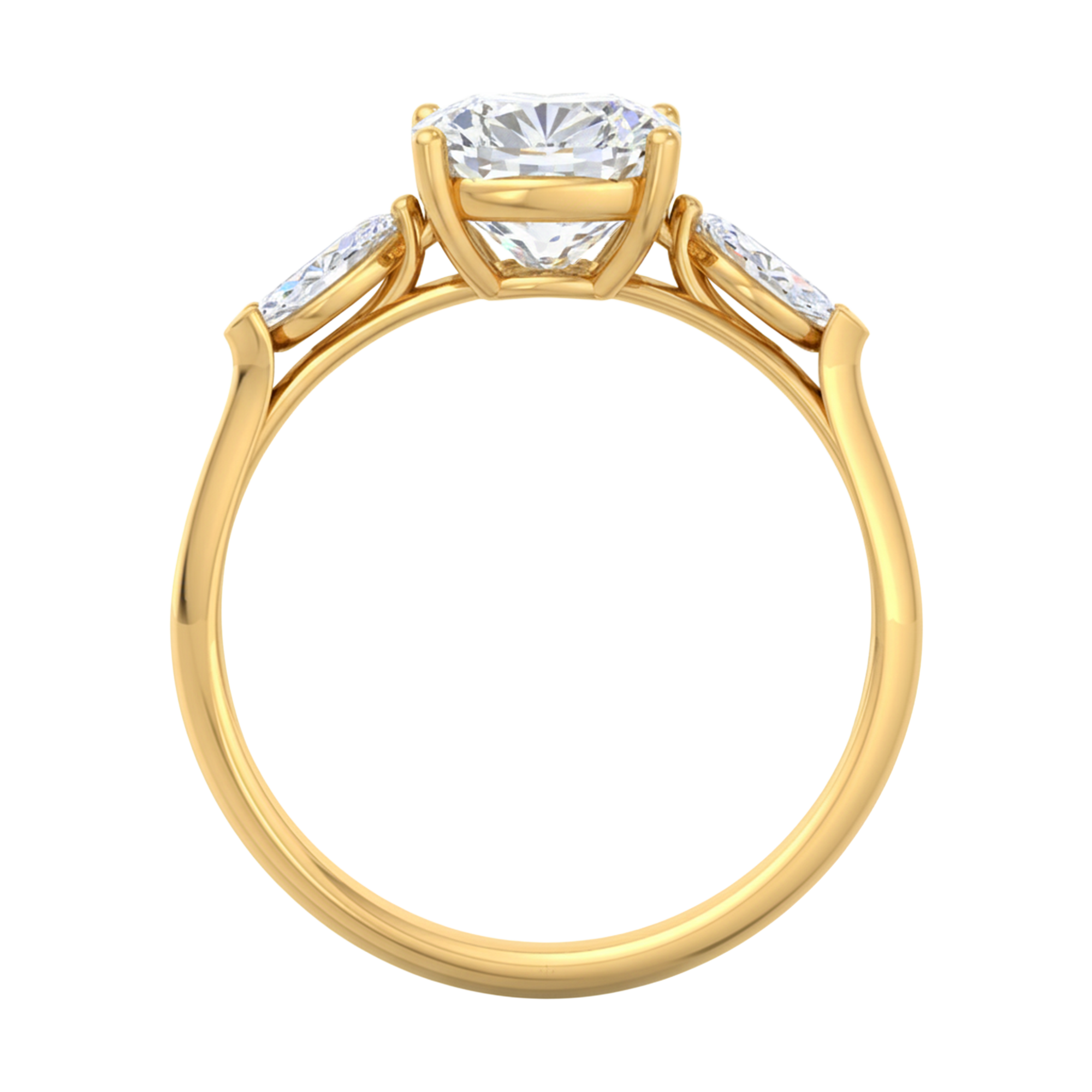 Julia Diamanten 3-stenen Ring Cushion & Markies - 2.3ct