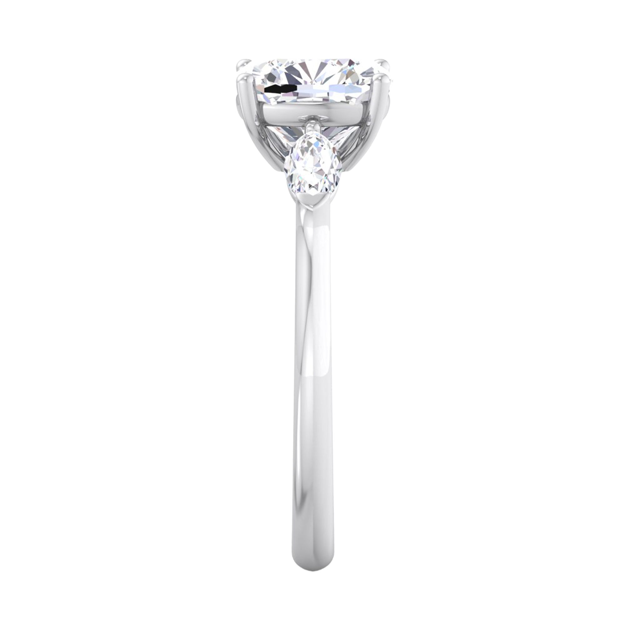 Julia Diamanten 3-stenen Ring Cushion & Markies - 2.3ct