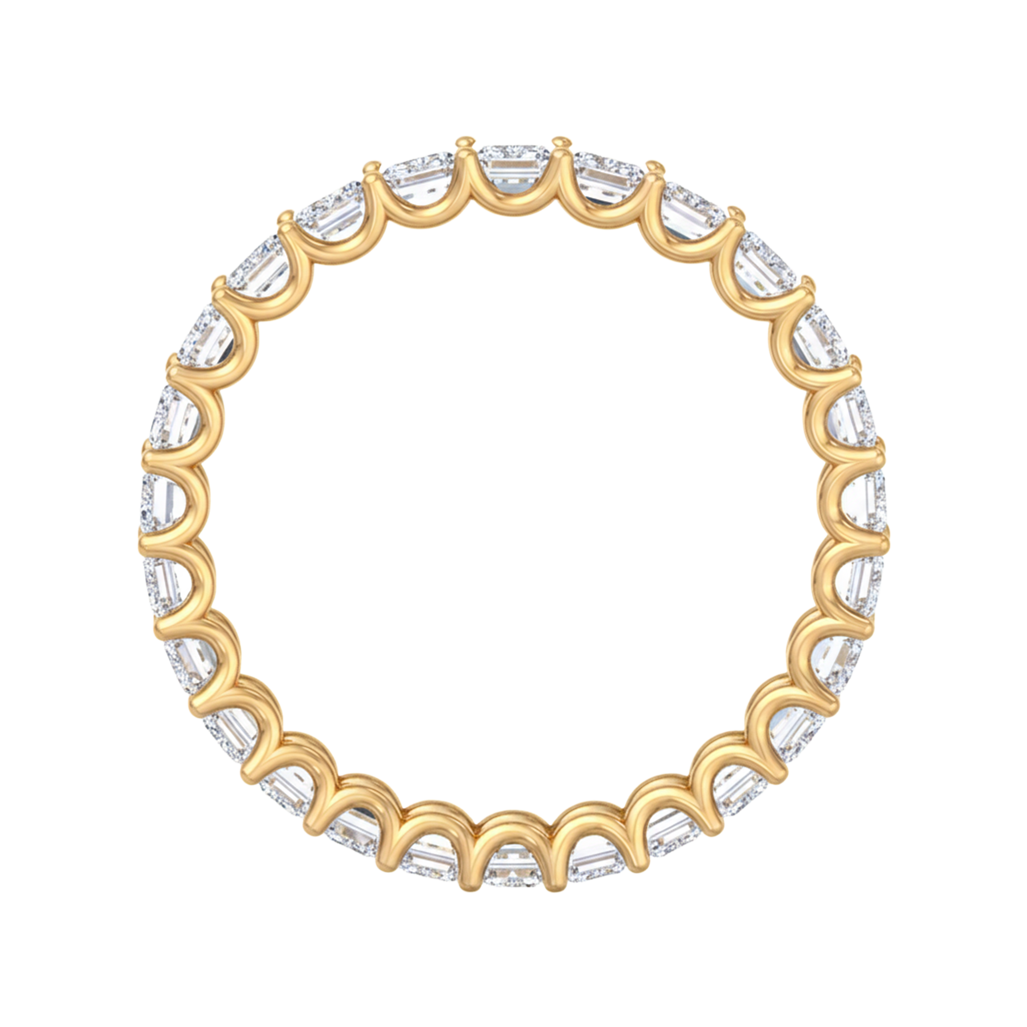 Emerald eternity ring 4.85 karaat luxe aaneengesloten zetting