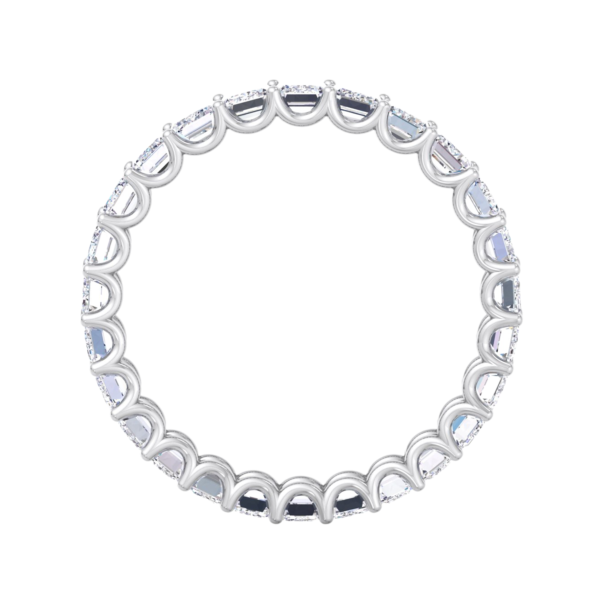 Emerald eternity ring 4.85 karaat luxe aaneengesloten zetting