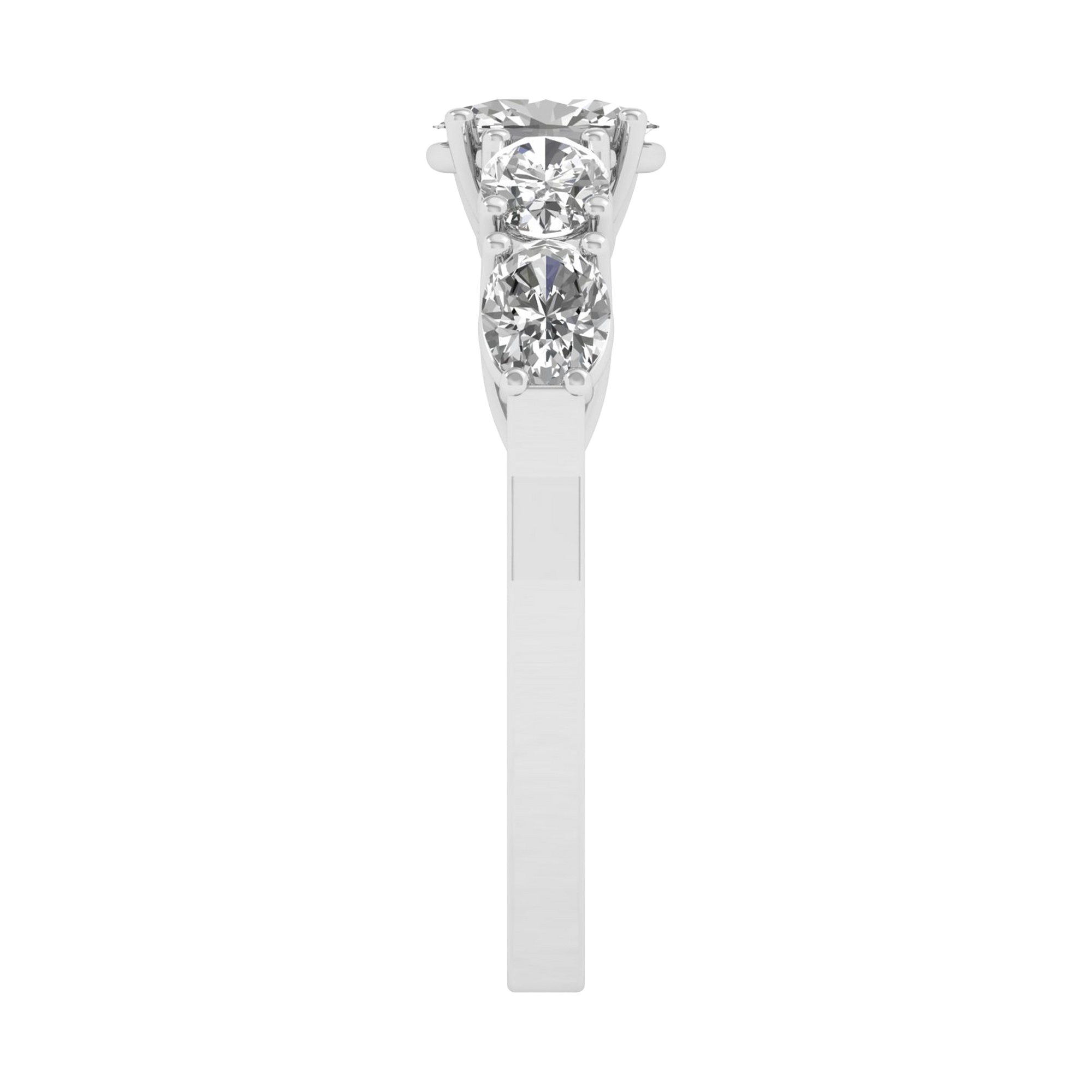 Vijf‑stenen ring met ovale diamanten 1,26 karaat