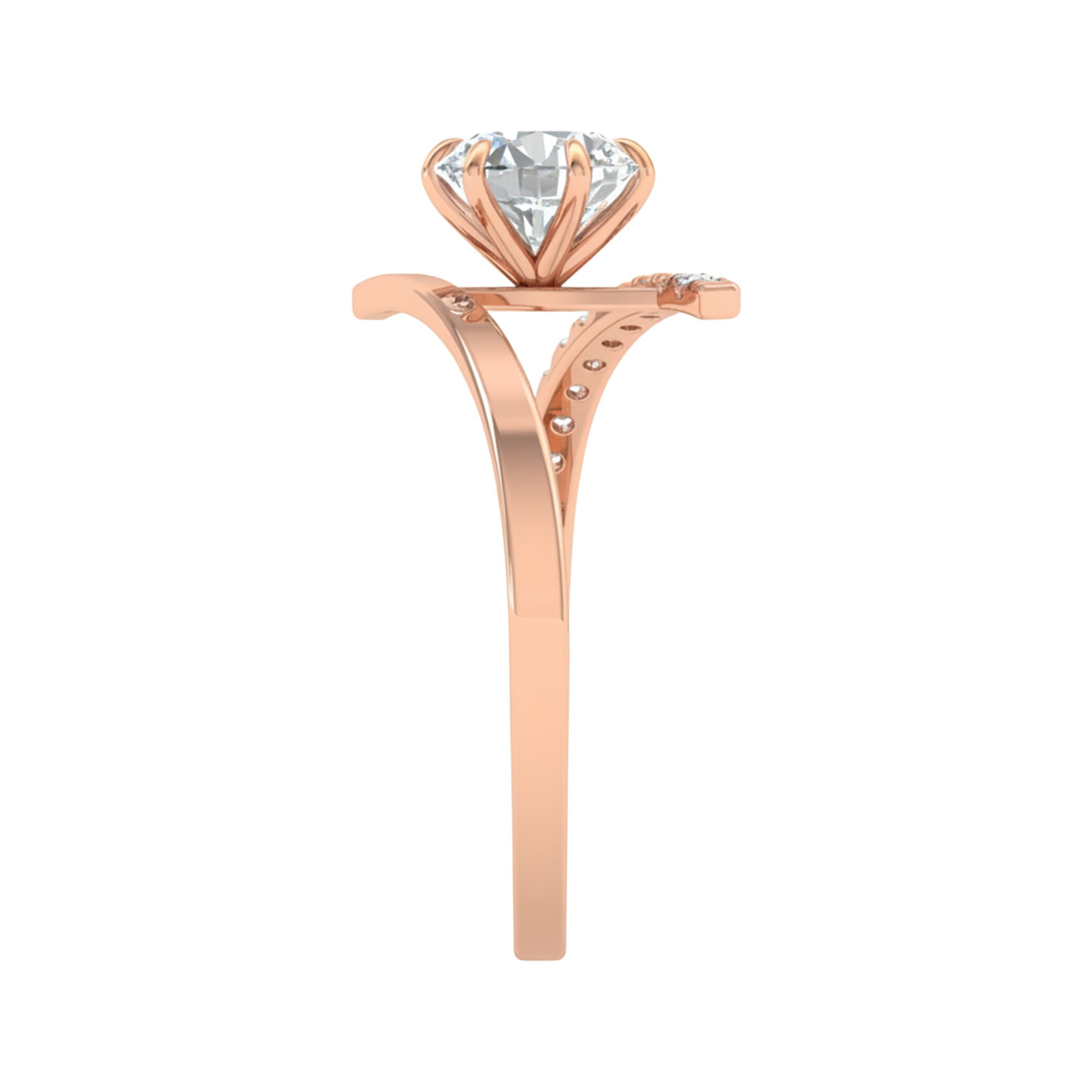 Elin Diamanten Solitär Pavé Ring Brillant - 0.9ct