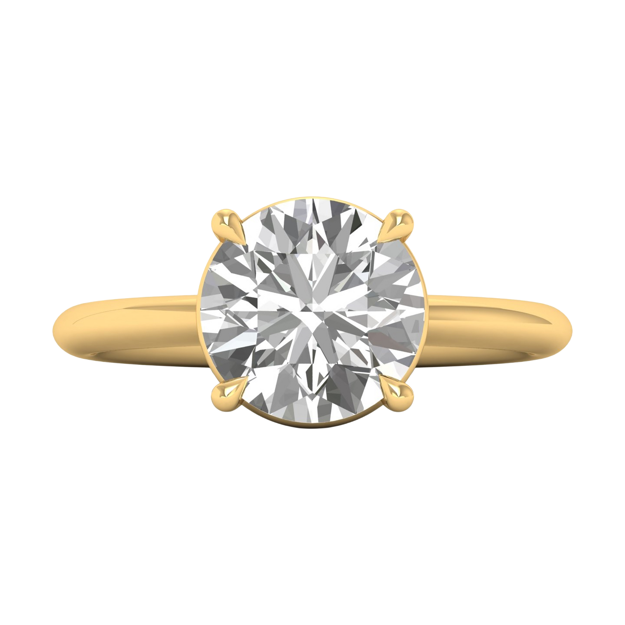 Solitaire Ring met Grote Ronde Diamant 2,5 karaat