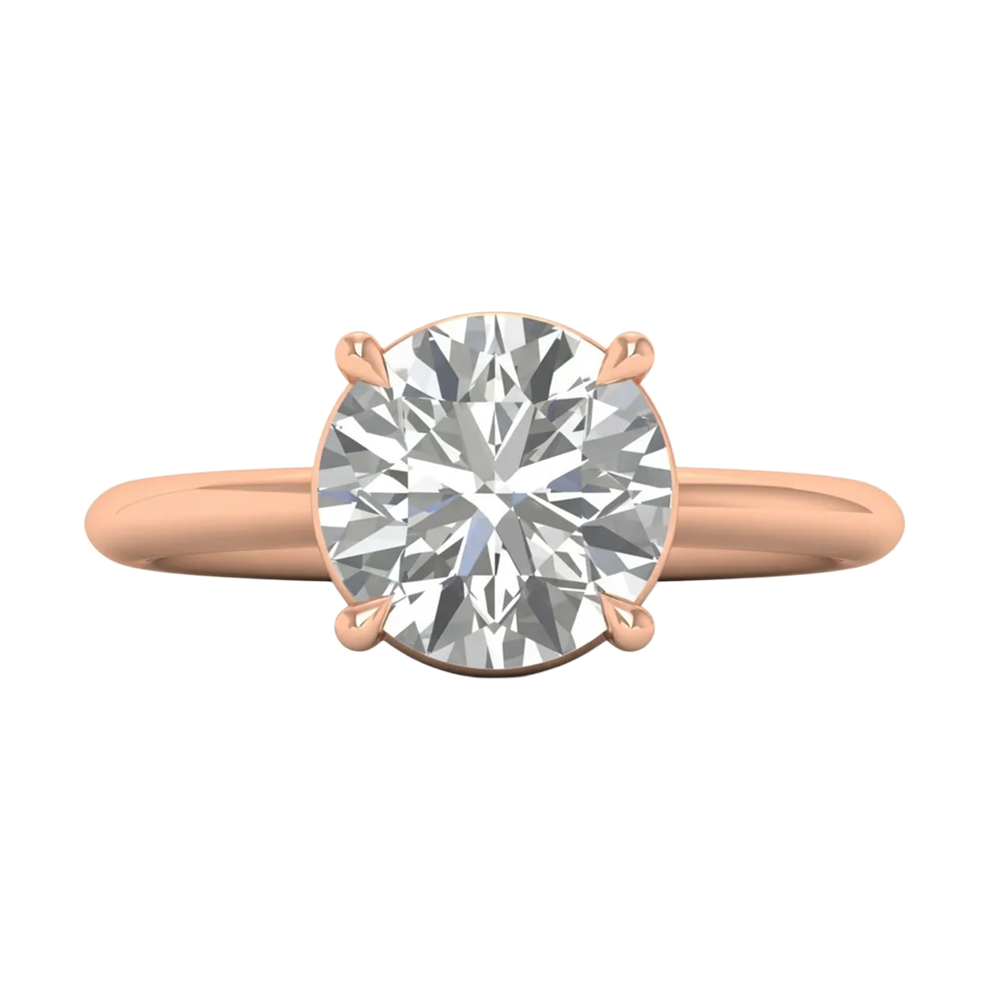 Solitaire Ring met Grote Ronde Diamant 2,5 karaat