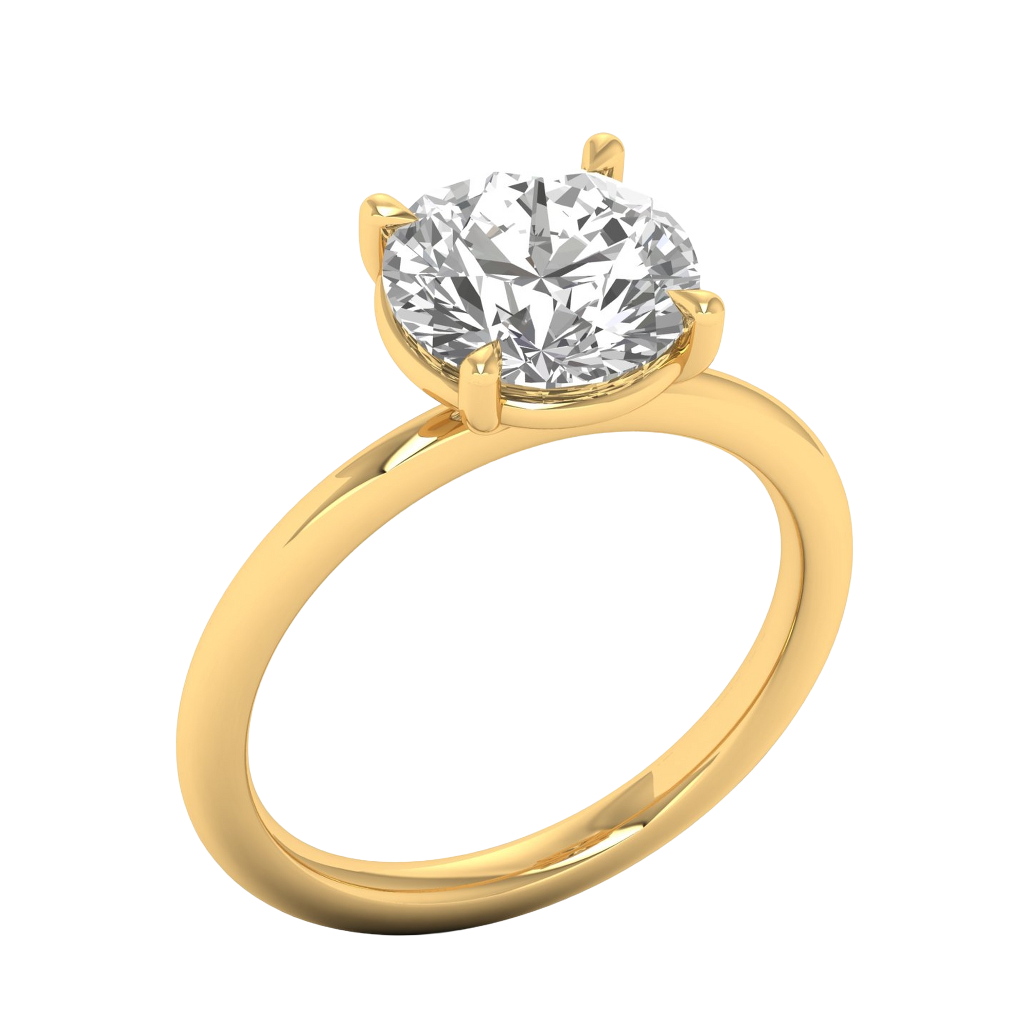 Solitaire Ring met Grote Ronde Diamant 2,5 karaat