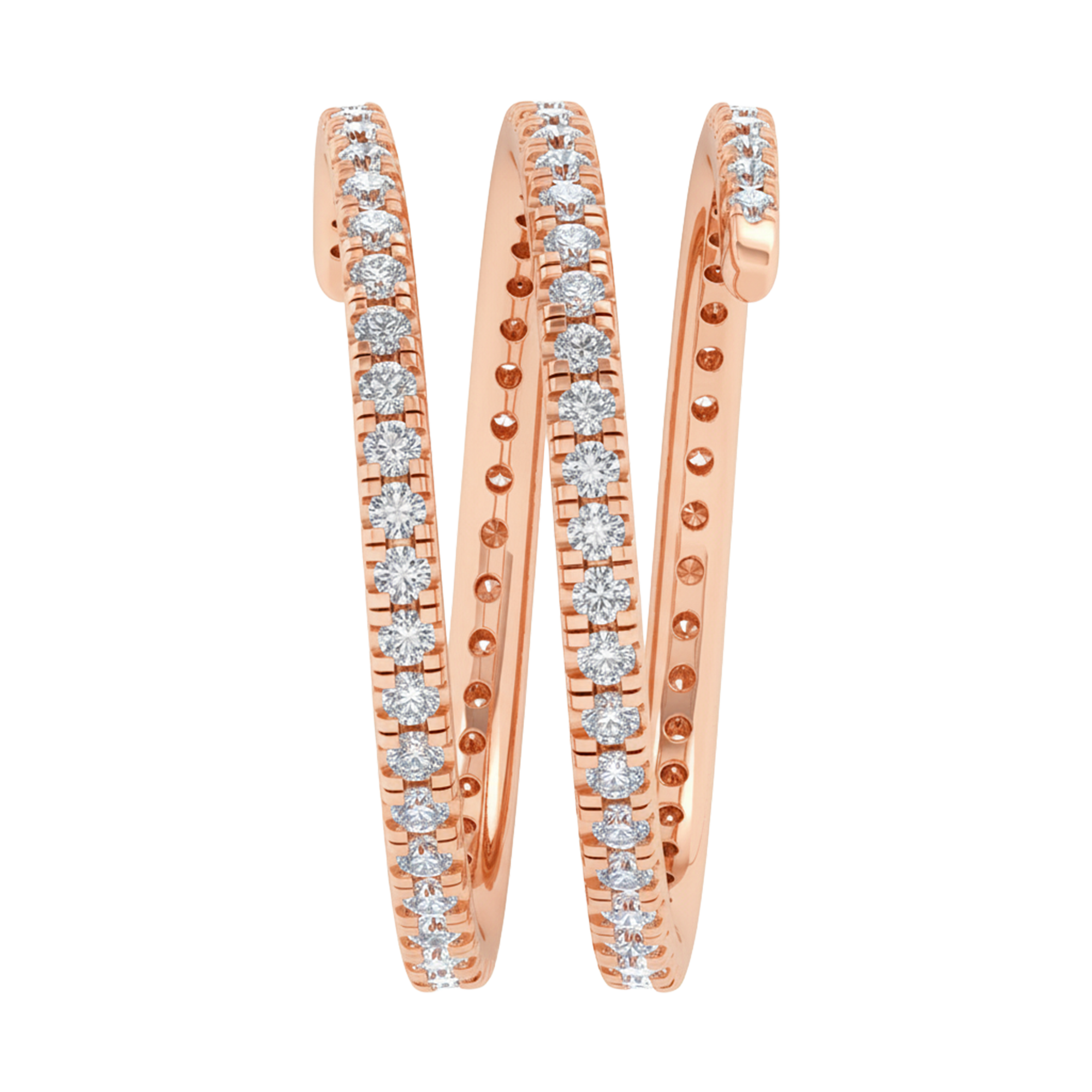 Spiral pavé ring met ronde diamanten 1.3 karaat