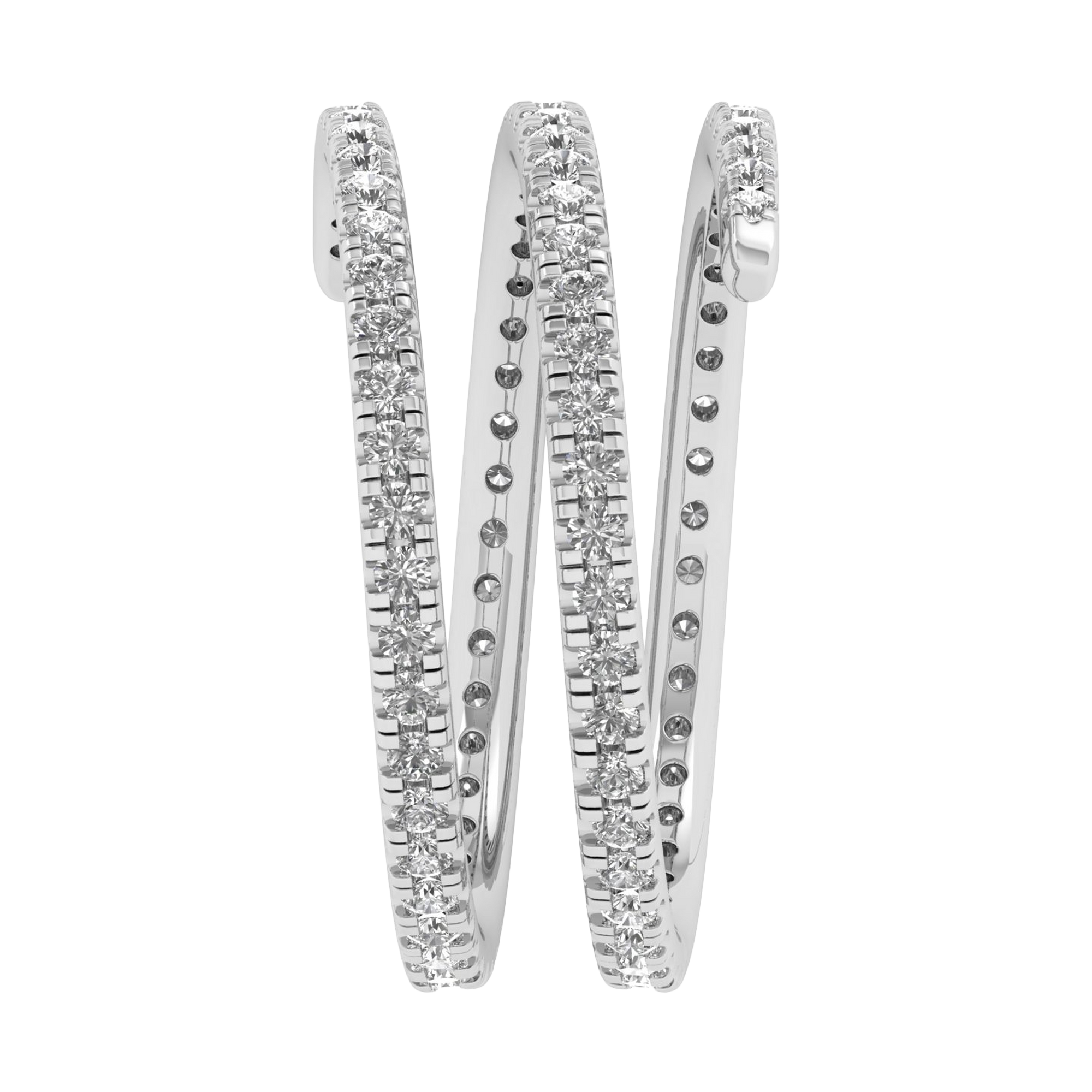 Spiral pavé ring met ronde diamanten 1.3 karaat