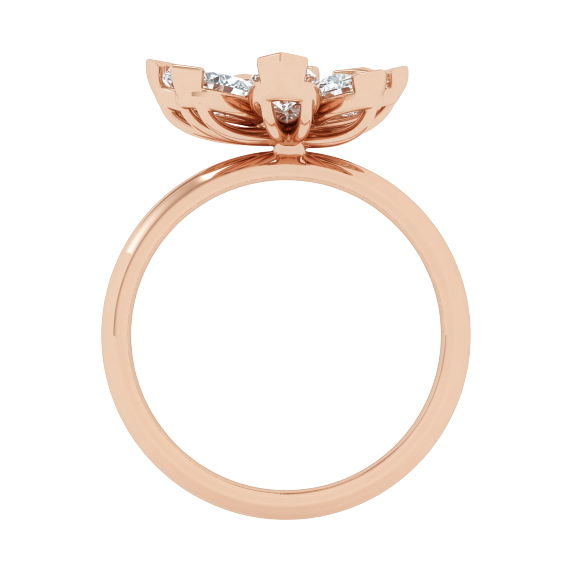 Entourage ring met bloemdesign van peer en ronde diamanten 1,7 karaat