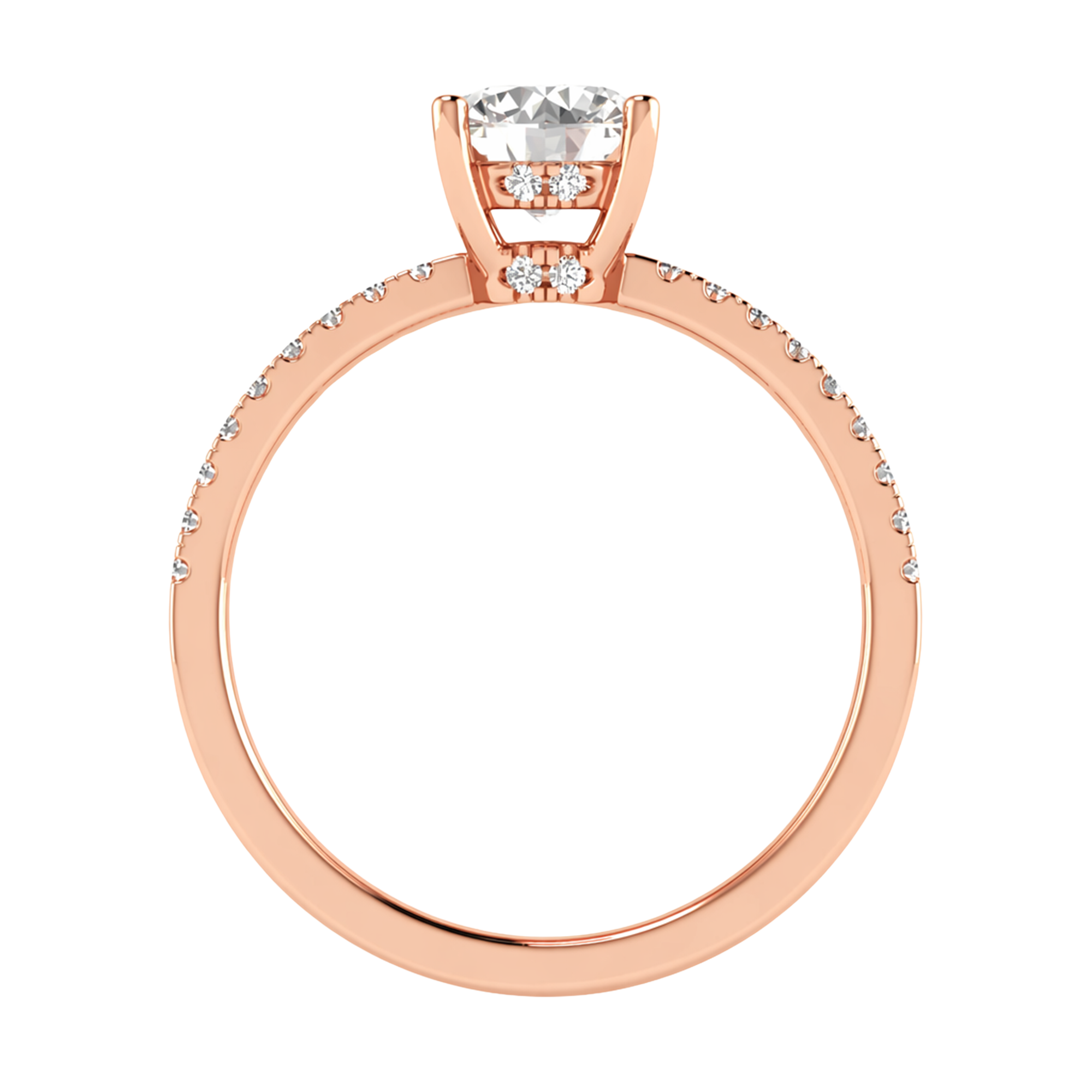 Portugiesischer Ringschliff mit Hidden Halo 1,2 Karat