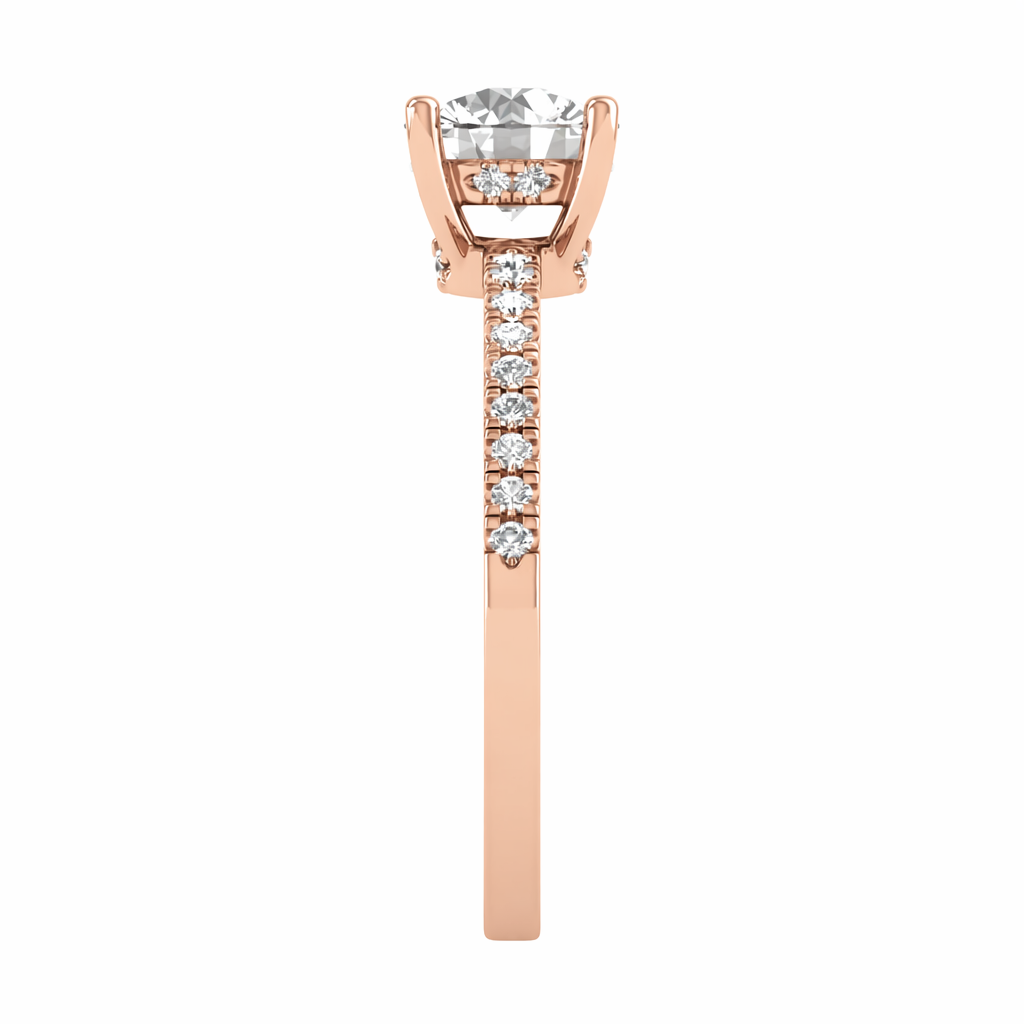 Portugiesischer Ringschliff mit Hidden Halo 1,2 Karat