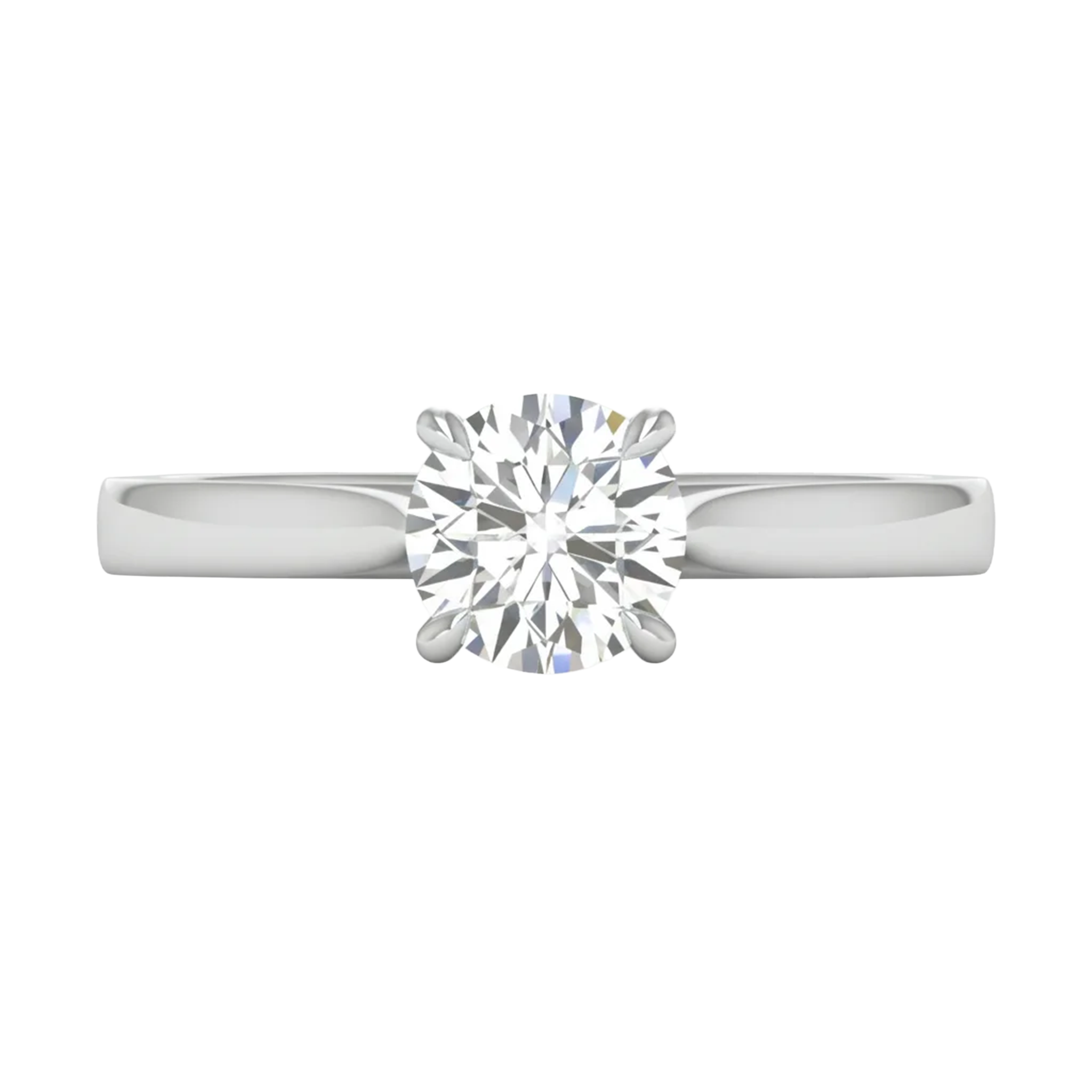 Solitaire 4 prong ronde diamant ring beschikbaar in 0.25 tot 5 karaat