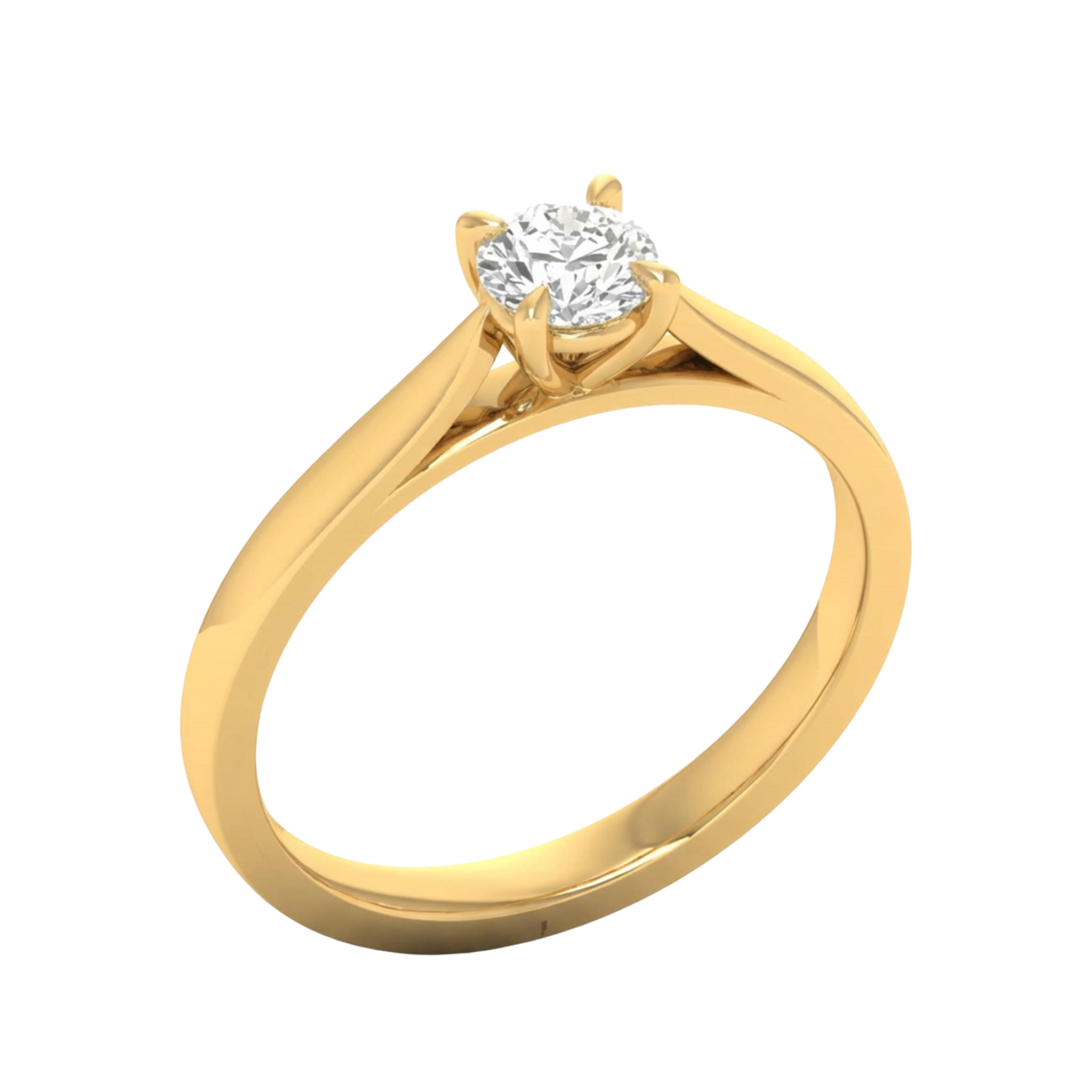 Solitaire 4 prong ronde diamant ring beschikbaar in 0.25 tot 5 karaat