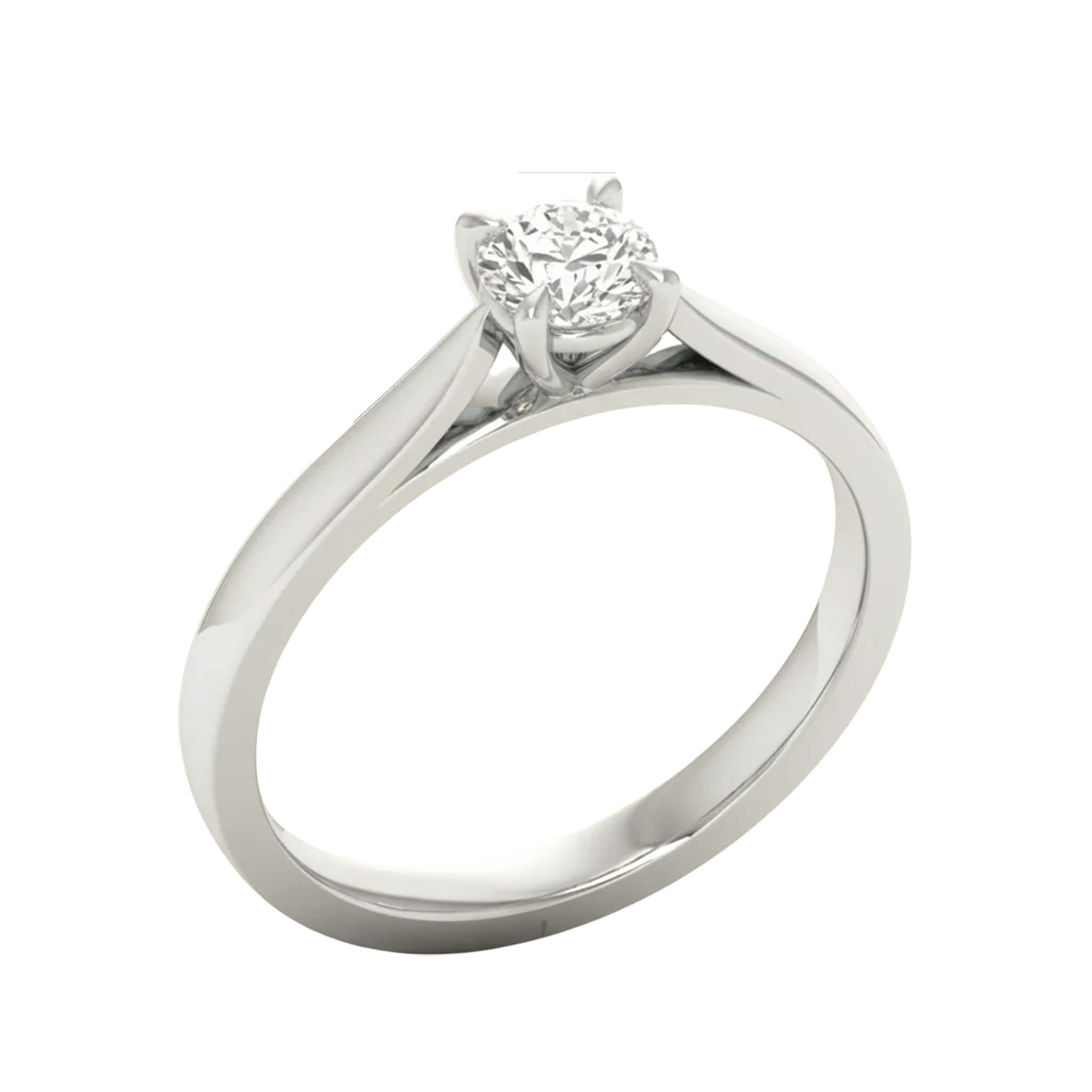 Solitaire 4 prong ronde diamant ring beschikbaar in 0.25 tot 5 karaat