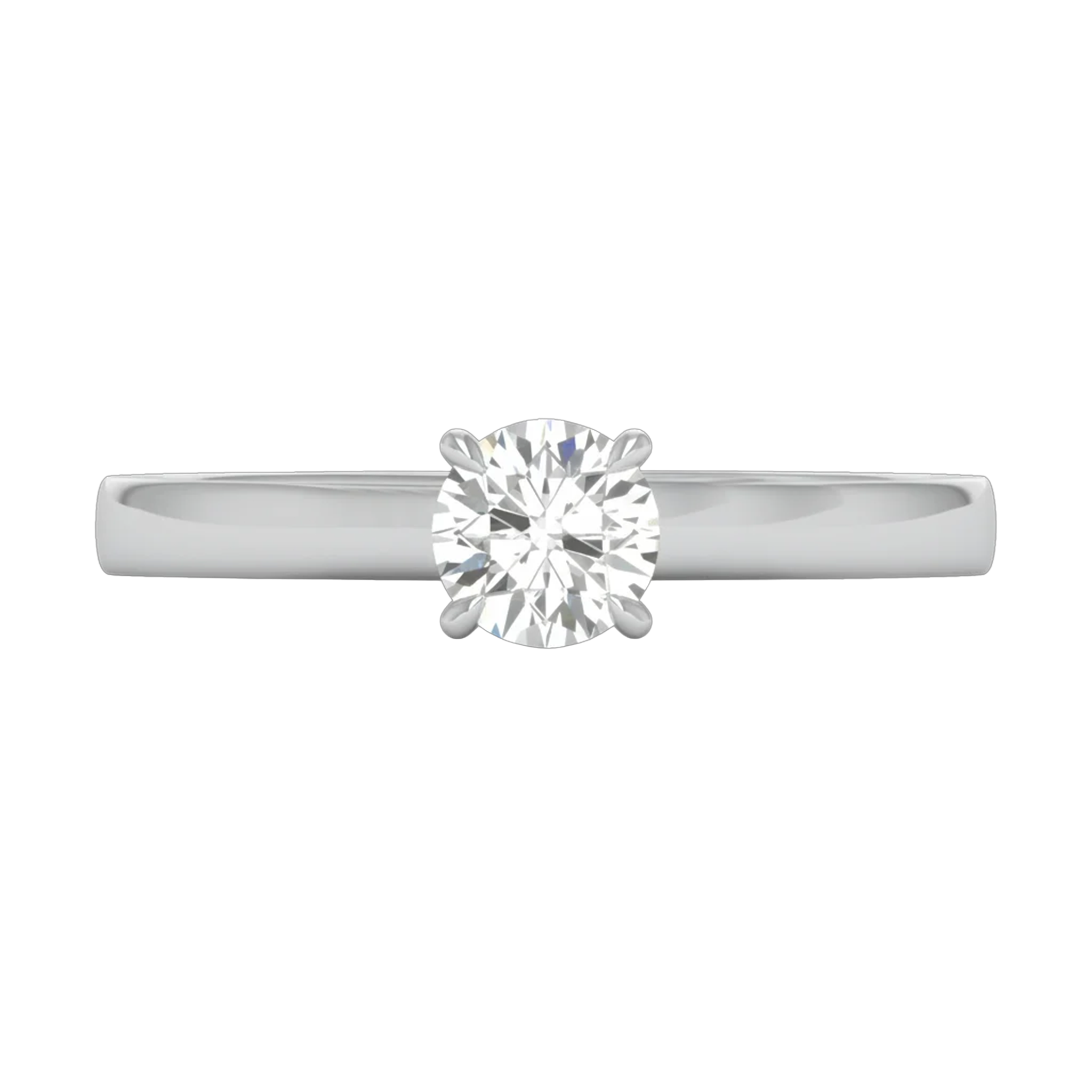 Solitaire 4 prong ronde diamant ring beschikbaar in 0.25 tot 5 karaat