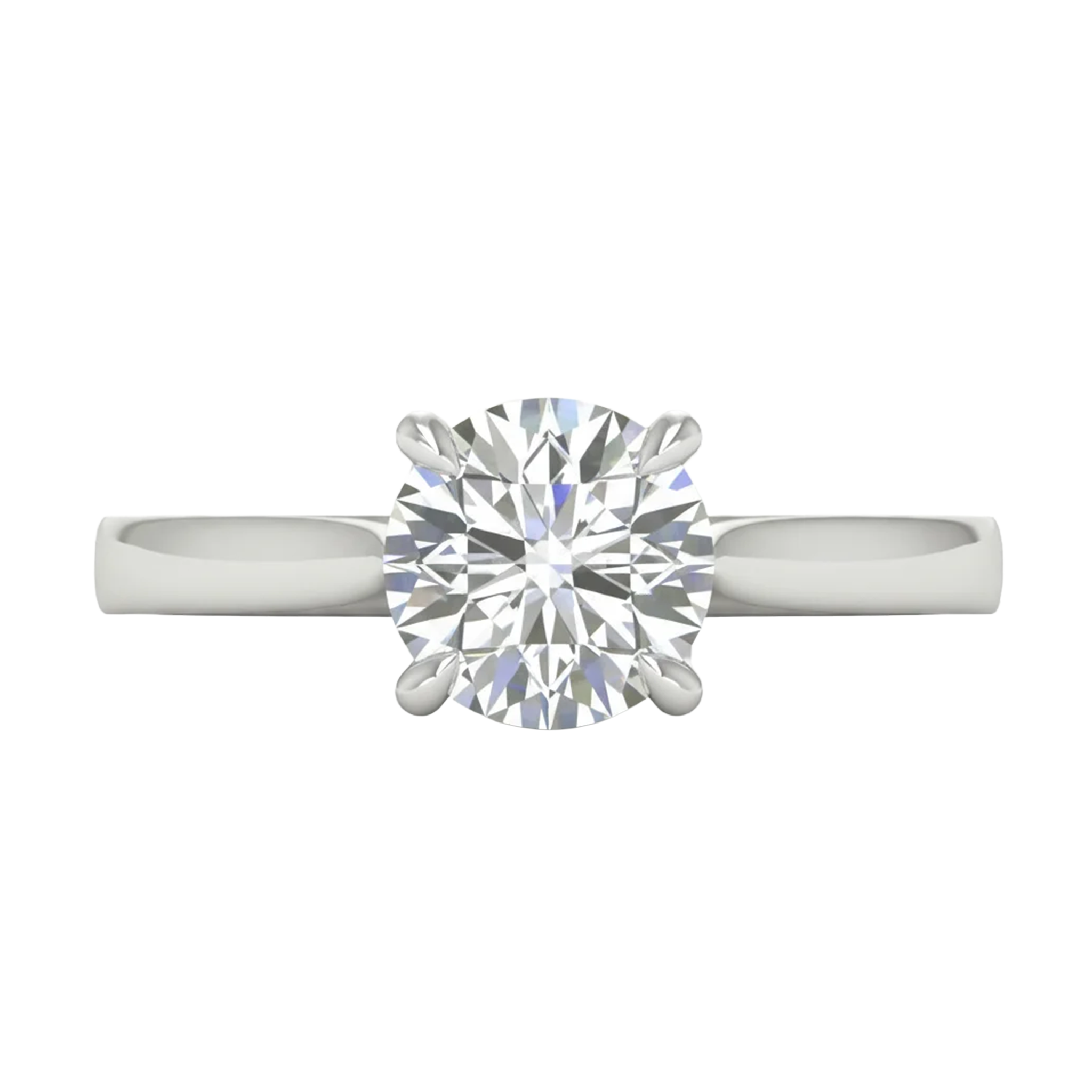 Solitaire 4 prong ronde diamant ring beschikbaar in 0.25 tot 5 karaat