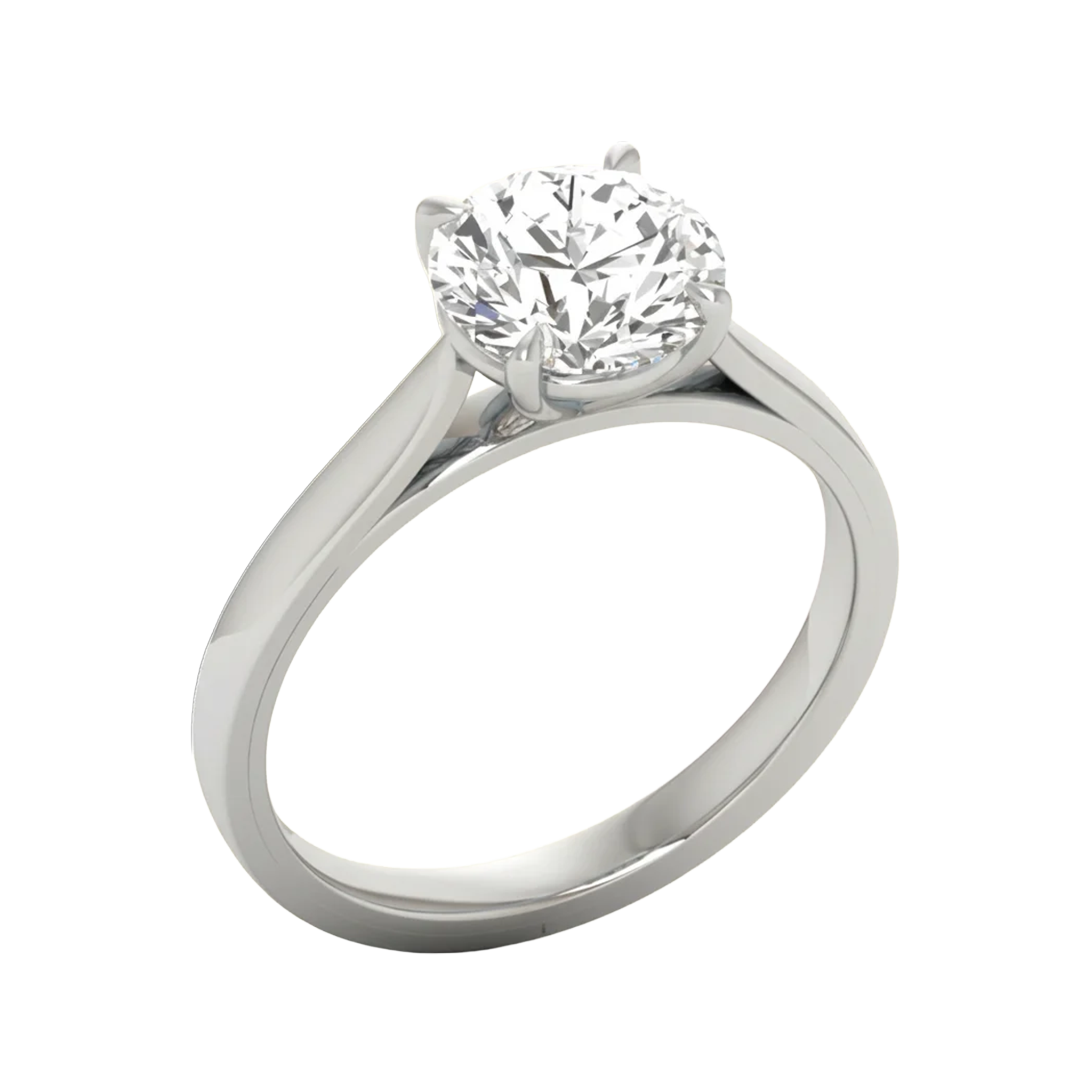 Solitaire 4 prong ronde diamant ring beschikbaar in 0.25 tot 5 karaat