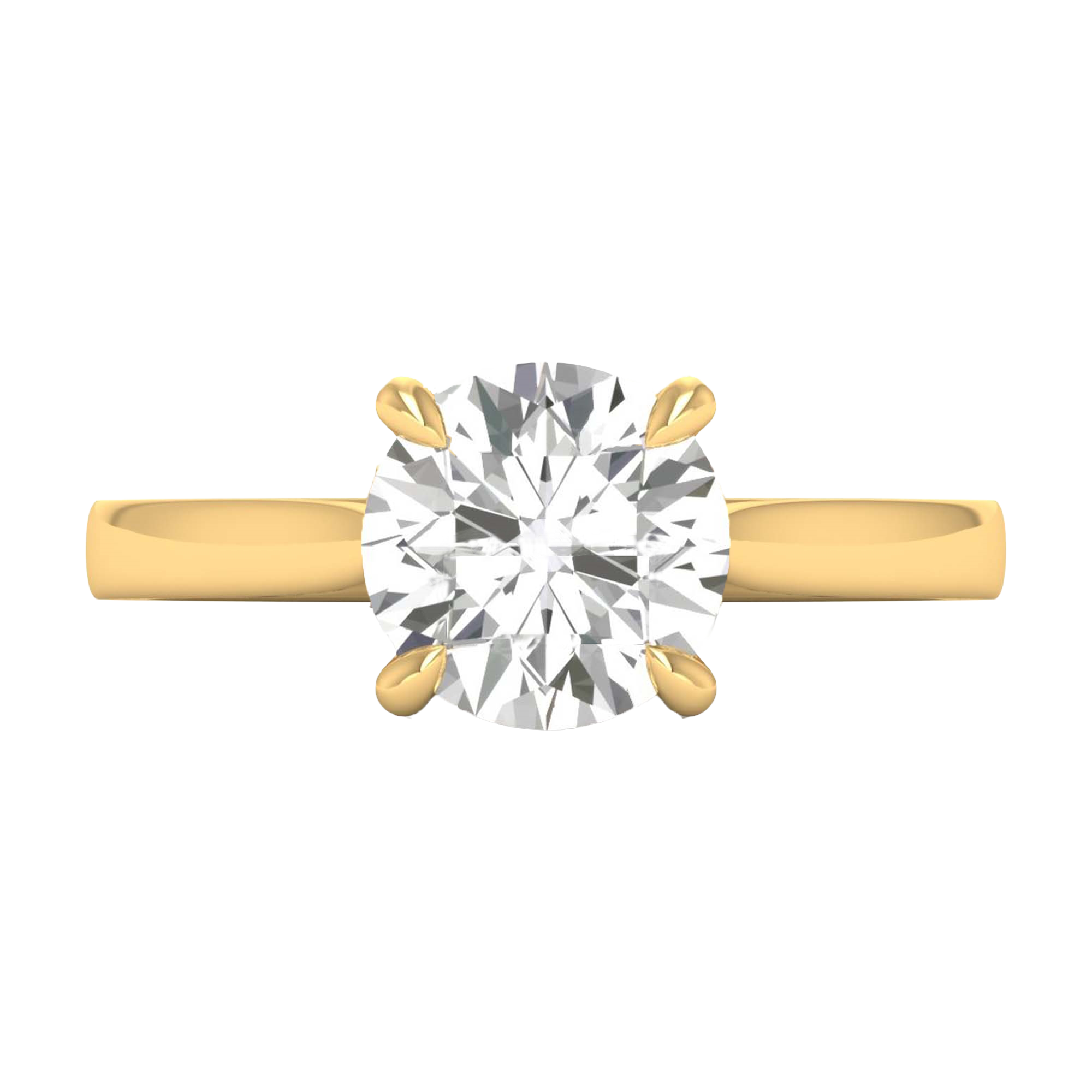 Solitaire 4 prong ronde diamant ring beschikbaar in 0.25 tot 5 karaat
