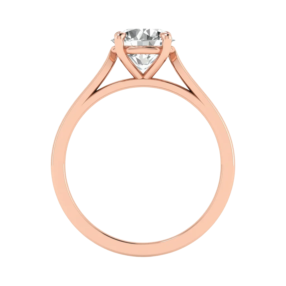 Solitaire 4 prong ronde diamant ring beschikbaar in 0.25 tot 5 karaat