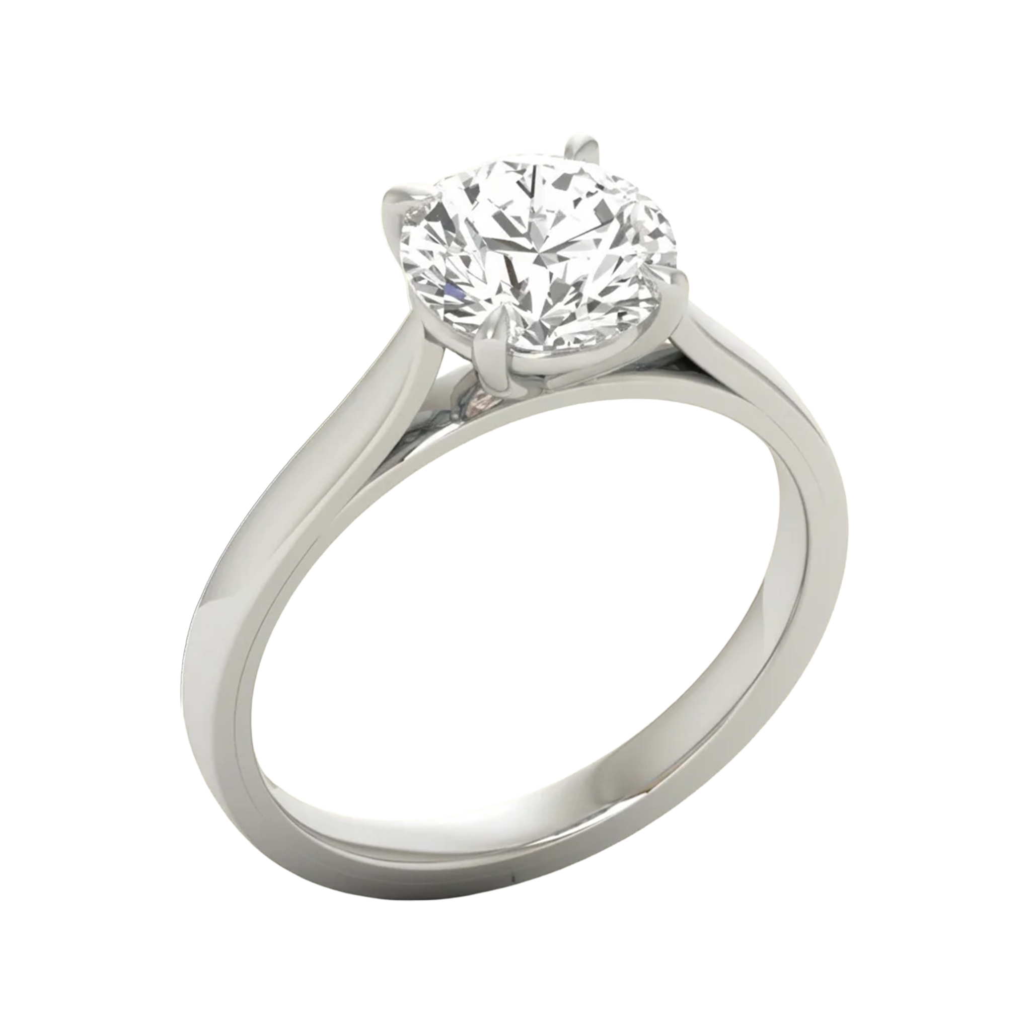 Solitaire 4 prong ronde diamant ring beschikbaar in 0.25 tot 5 karaat