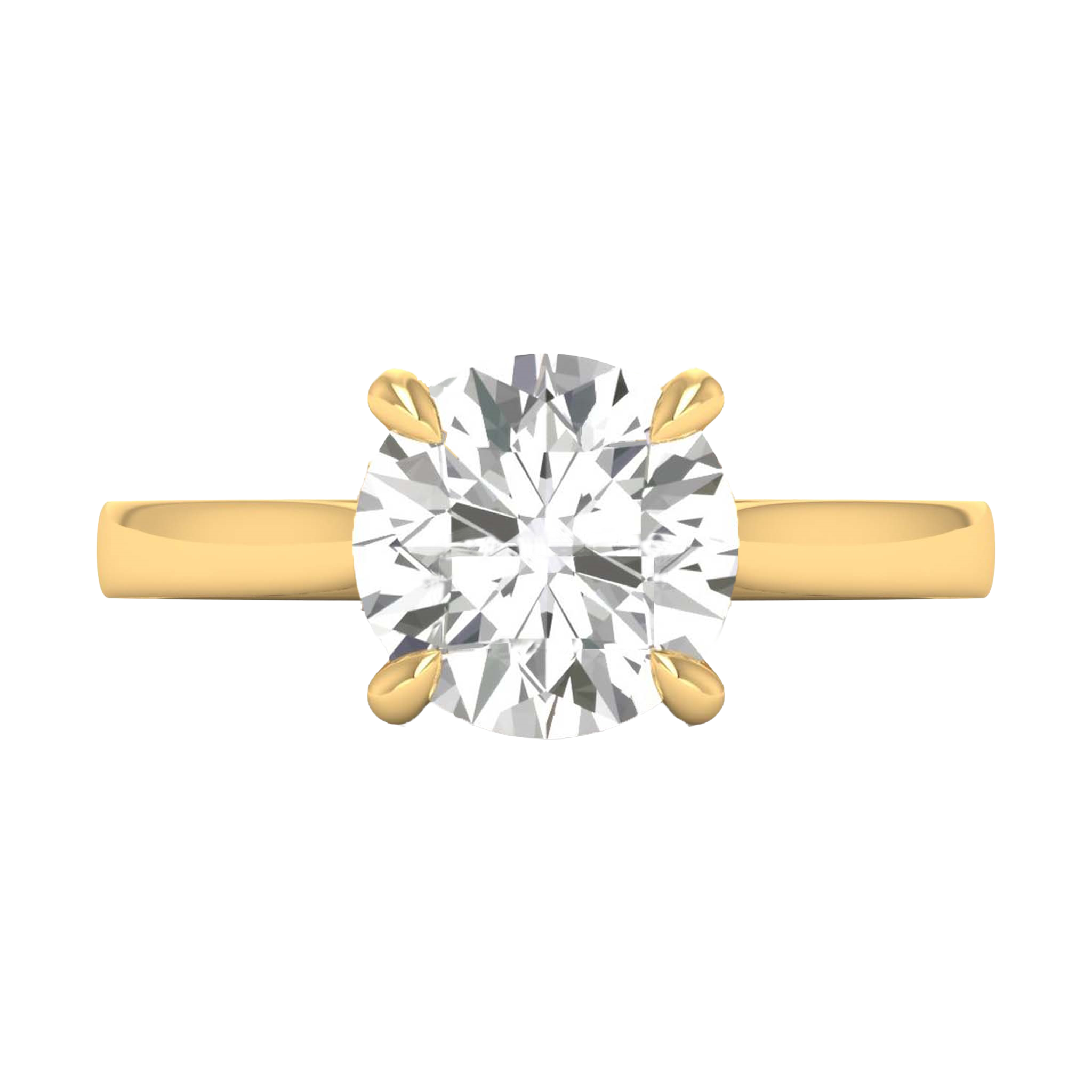 Solitaire 4 prong ronde diamant ring beschikbaar in 0.25 tot 5 karaat