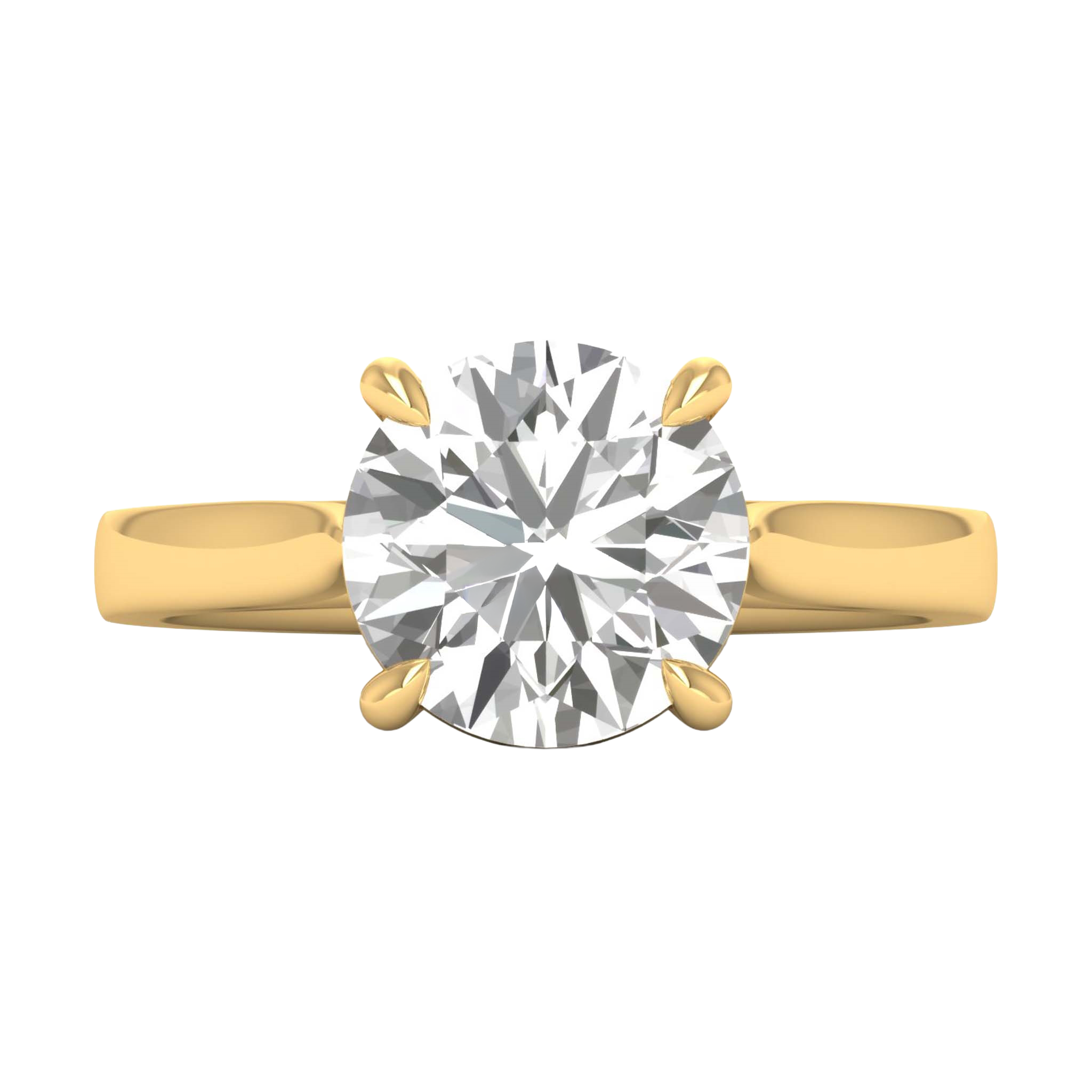 Solitaire 4 prong ronde diamant ring beschikbaar in 0.25 tot 5 karaat
