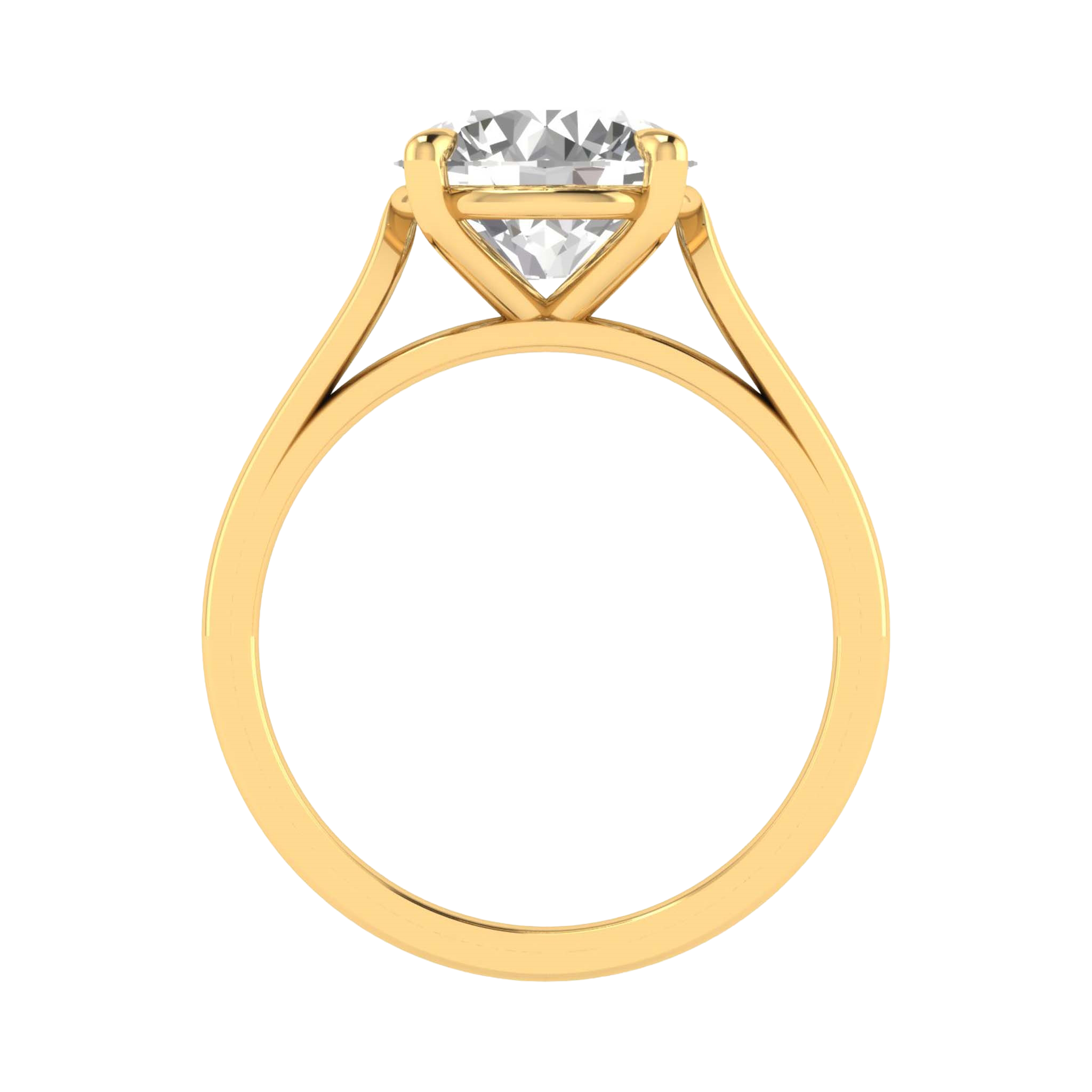 Solitaire 4 prong ronde diamant ring beschikbaar in 0.25 tot 5 karaat