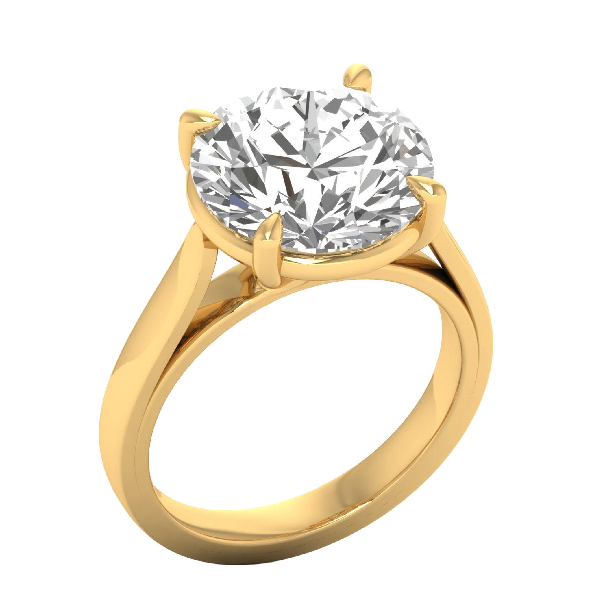 Solitaire 4 prong ronde diamant ring beschikbaar in 0.25 tot 5 karaat