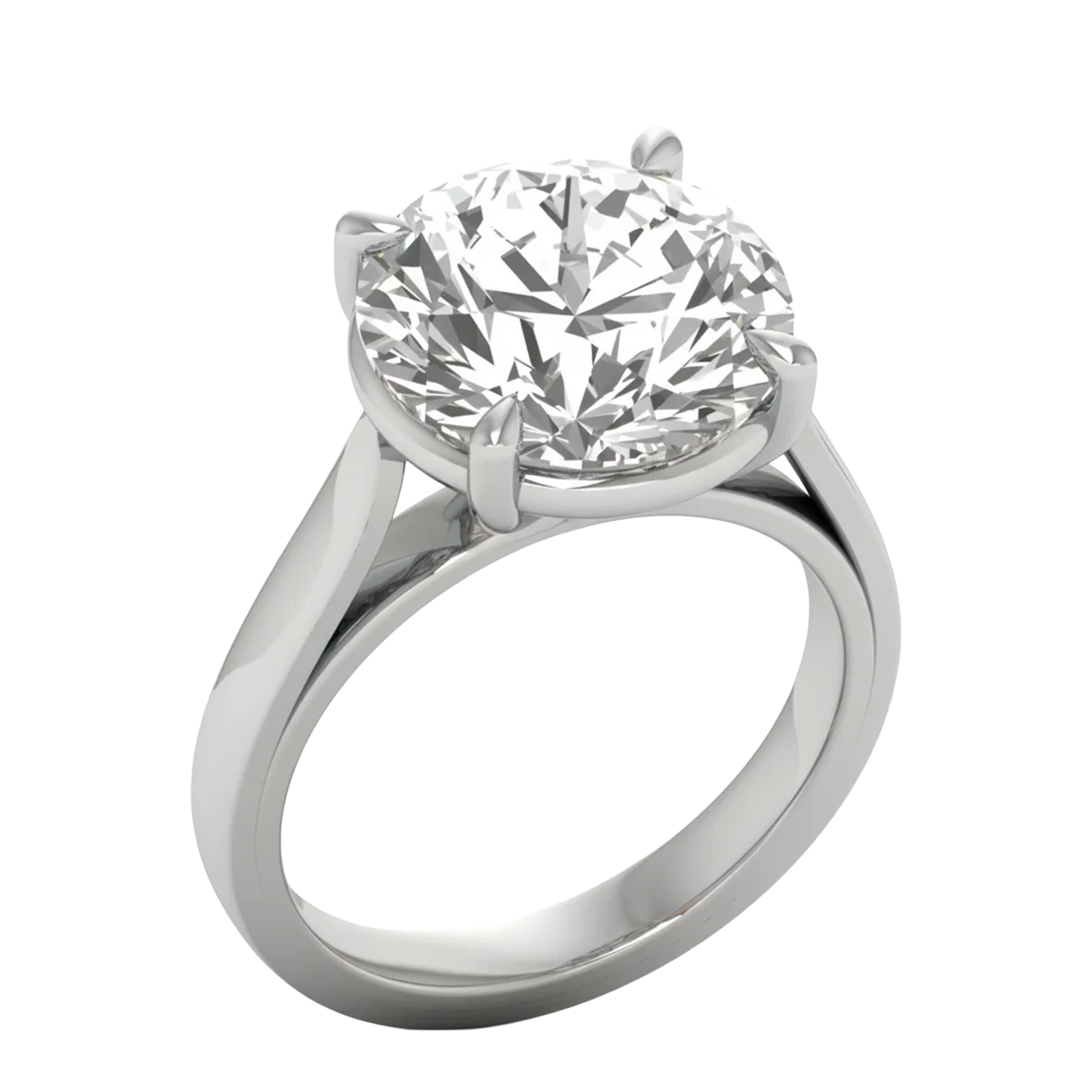 Solitaire 4 prong ronde diamant ring beschikbaar in 0.25 tot 5 karaat