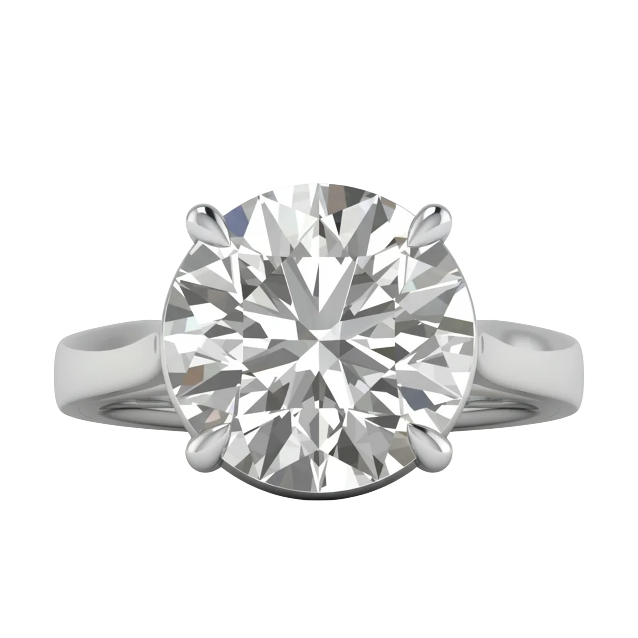 Solitaire 4 prong ronde diamant ring beschikbaar in 0.25 tot 5 karaat