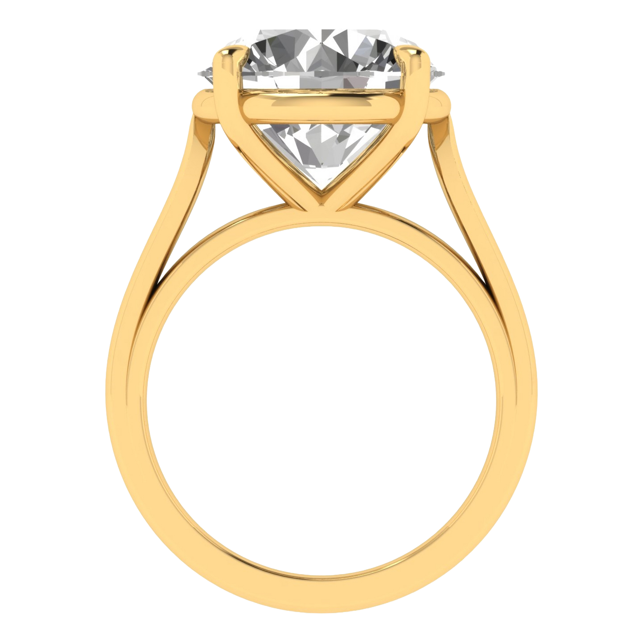 Solitaire 4 prong ronde diamant ring beschikbaar in 0.25 tot 5 karaat