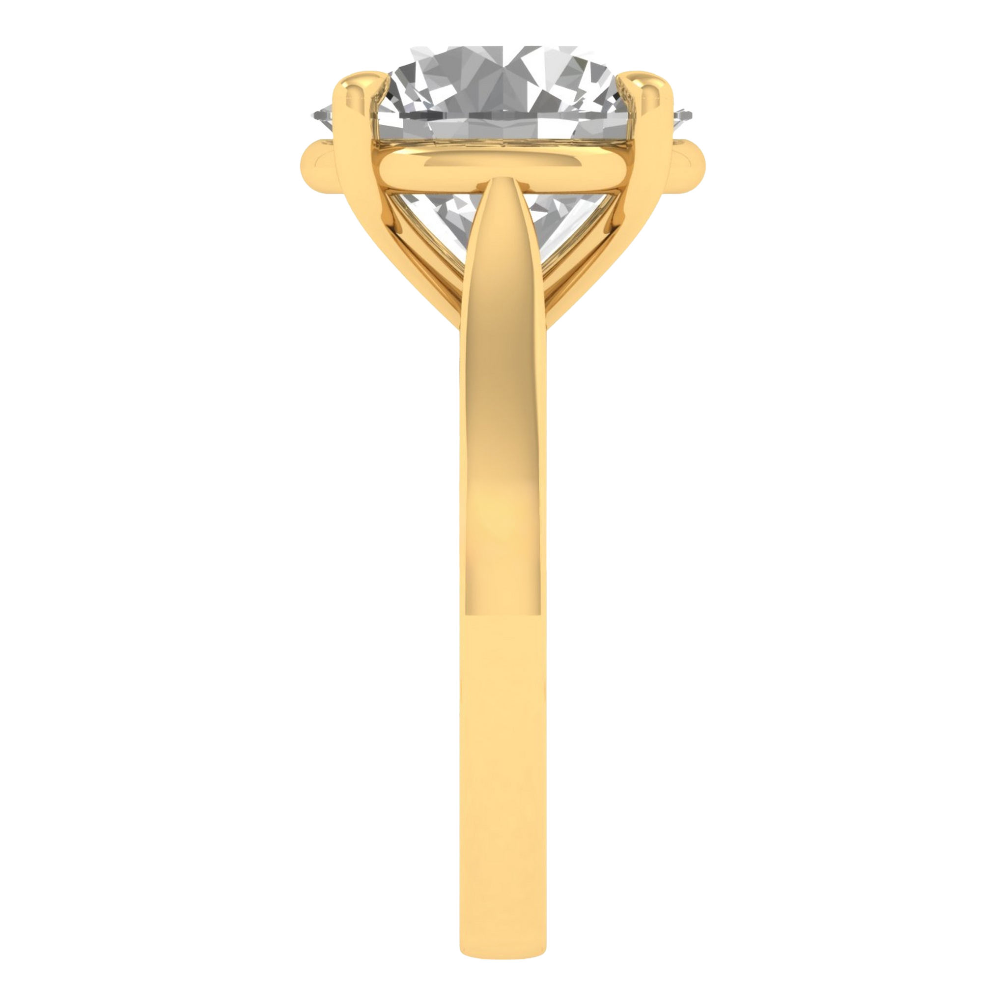 Solitaire 4 prong ronde diamant ring beschikbaar in 0.25 tot 5 karaat